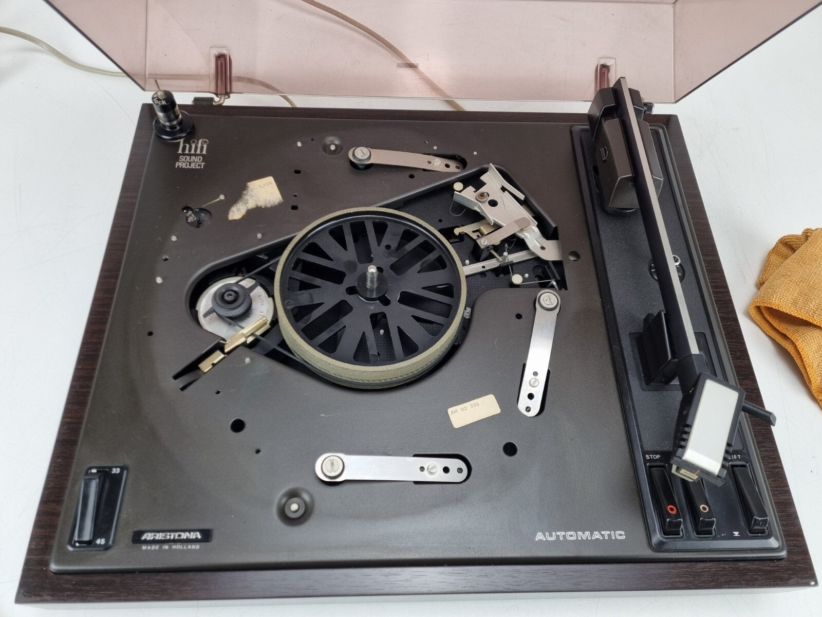 Aristona 1418 Automatic Turntable - Cleaned - New belts - With PHILIPS 400