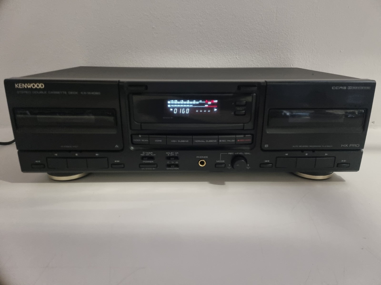 Kenwood KX-W4060 - Stereo Double Cassette Deck - New Belts