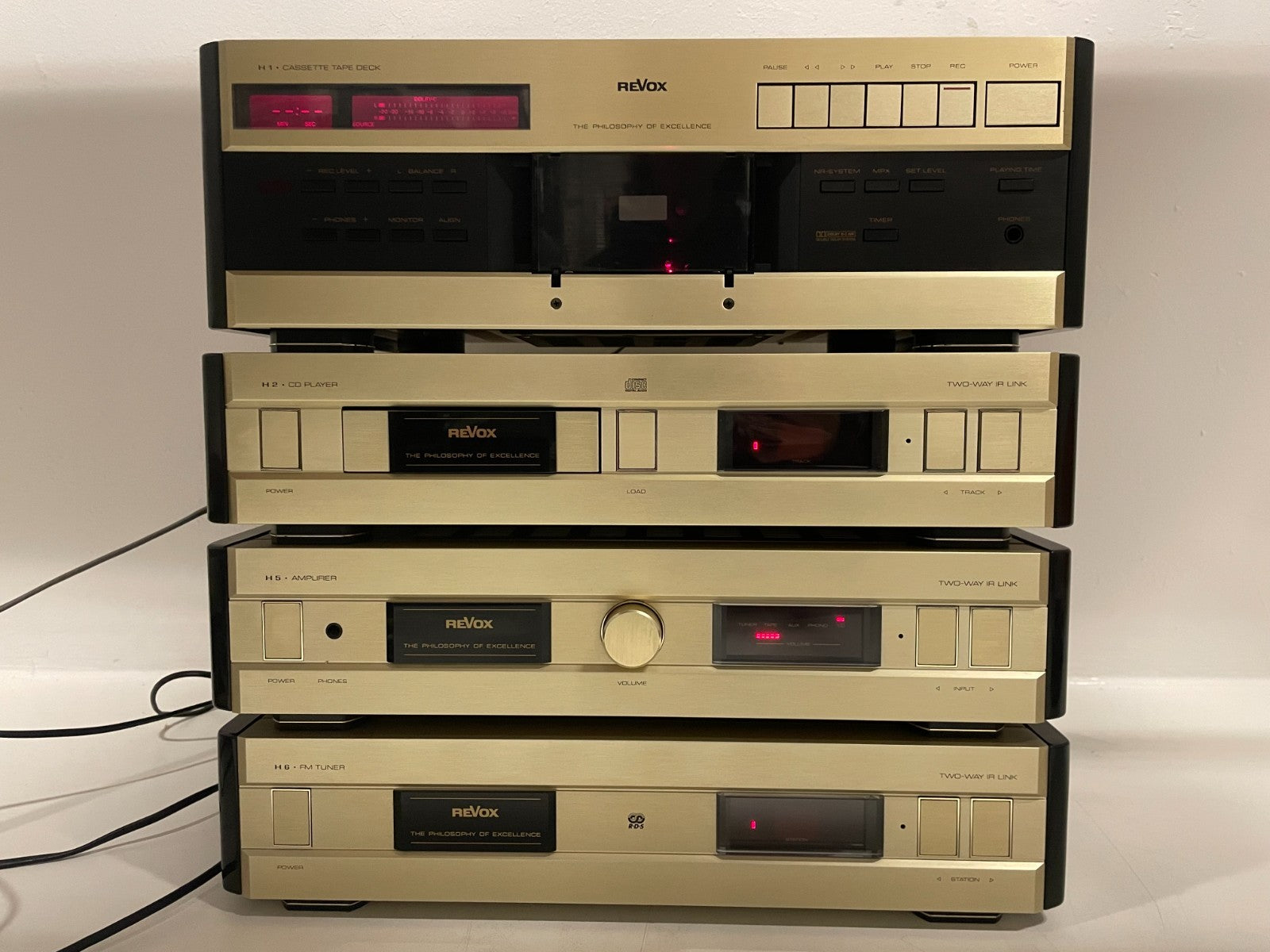 Revox H1 / H2 / H5 / H6 Set – Cassette + CD + Versterker + Tuner – Afstandsbediening/Handleidingen