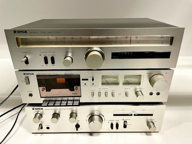 Tensai (Akai) TT-3345 AM/FM Tuner + TFL 810T Cassette Deck + TA2330 Amplifier