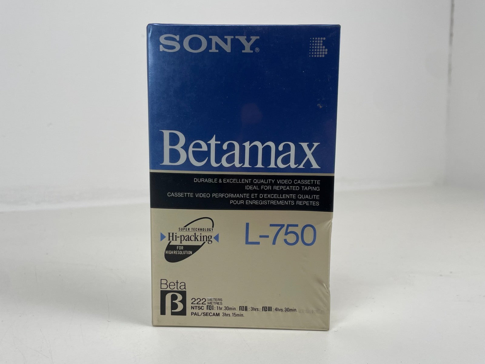 Sony Betamax L-750 videoband – NOS / Nieuw, ongebruikt – Verzegeld - Per stuk verkocht