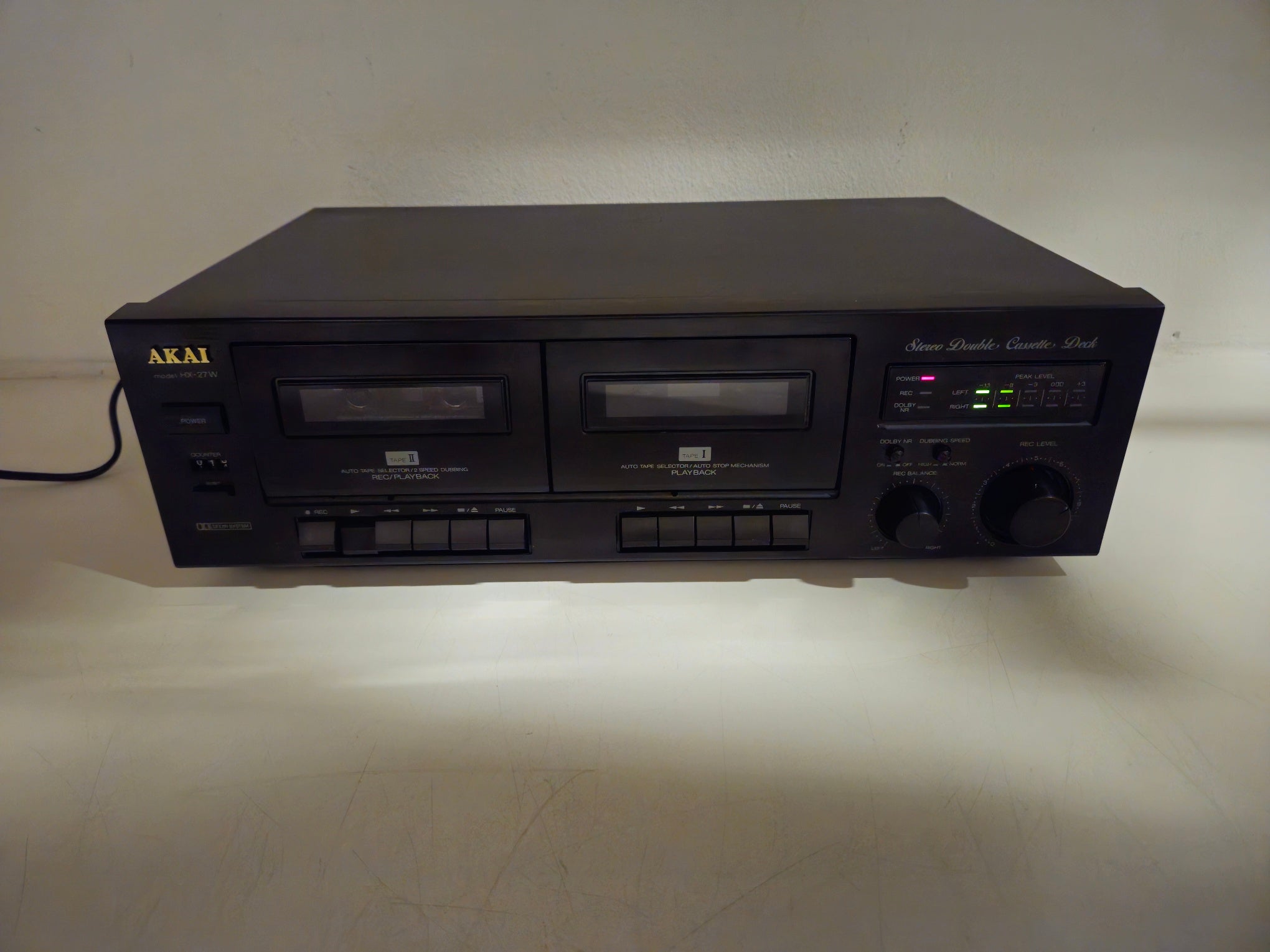 Akai - HX27W - Double Cassette Deck - New Belts