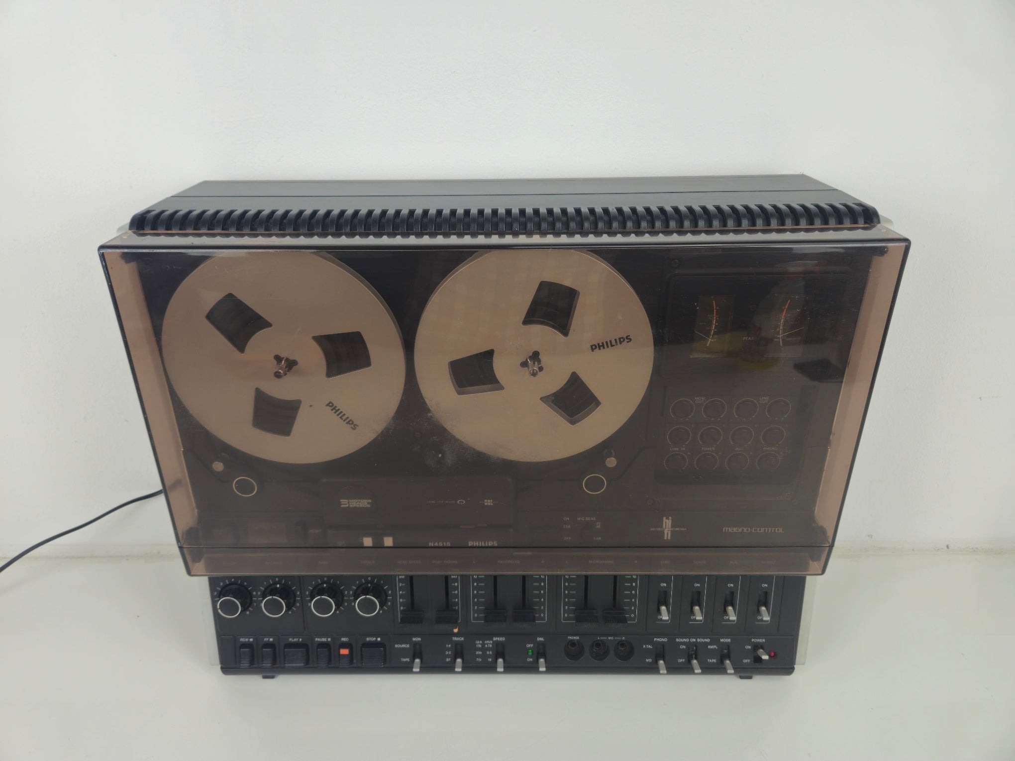 Philips N4515 Stereo Tape Deck - Dust cover - New Belts