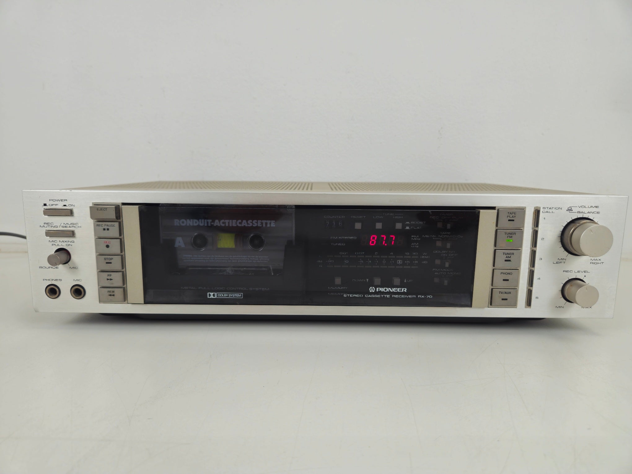Pioneer - RX-70 - Stereo Cassette Receiver - Serviced (New Belts)