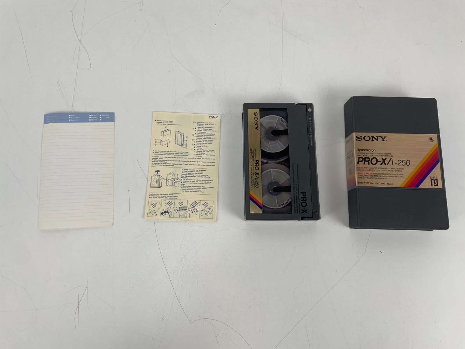 Sony PRO-X L-250 Betamax-tape – Hoge kwaliteit – NOS / Nieuwe oude voorraad - Verkocht per stuk