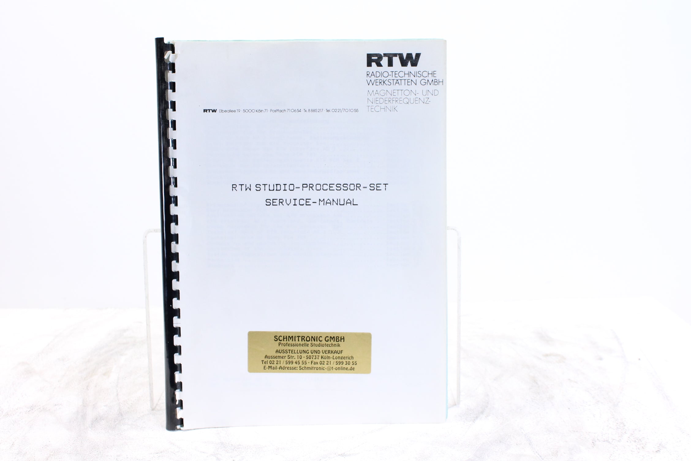 RTW Studio Processor Set Service Manual