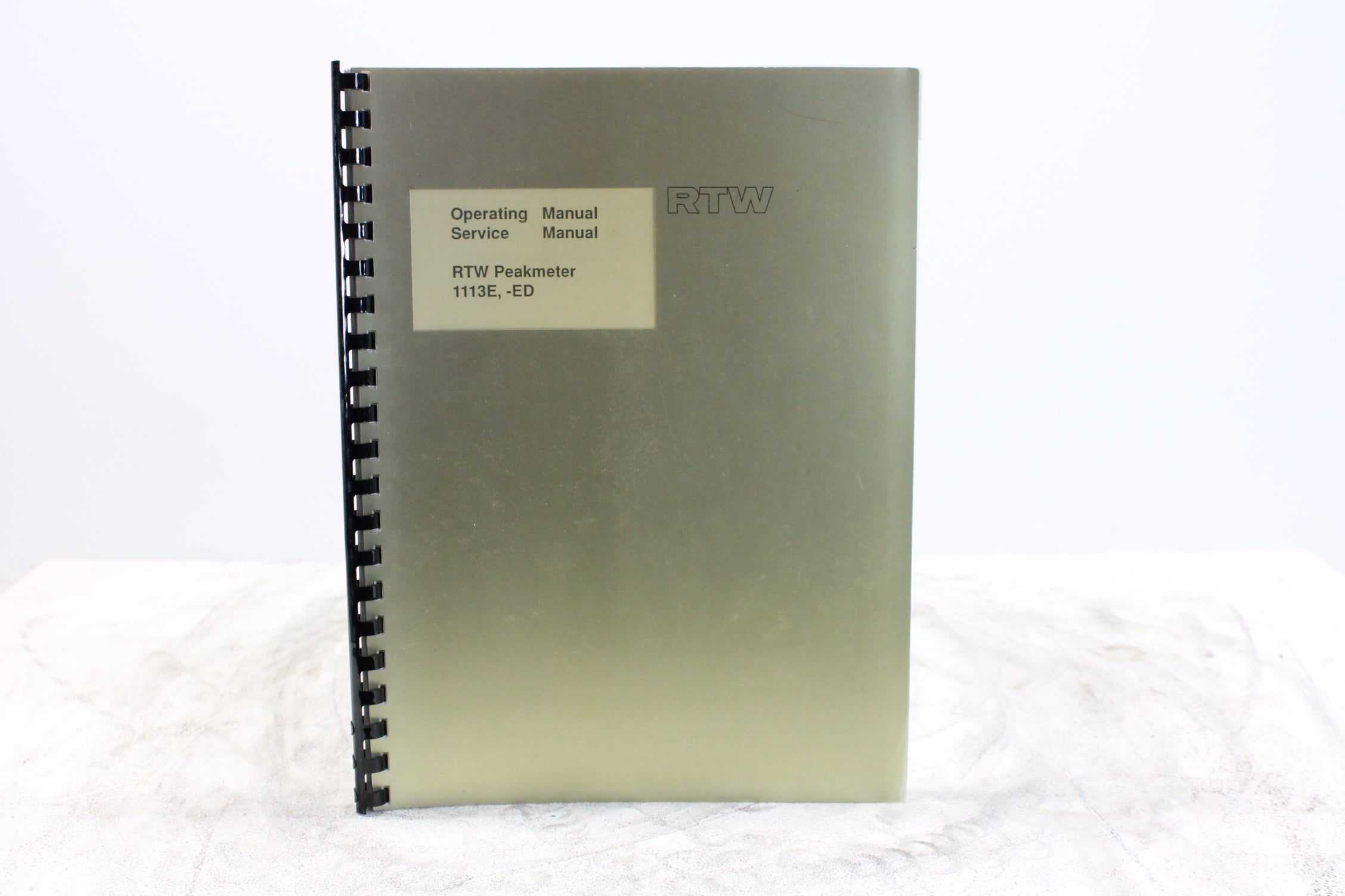 RTW Peakmeter 1113E, -ED Operating and Service Manual