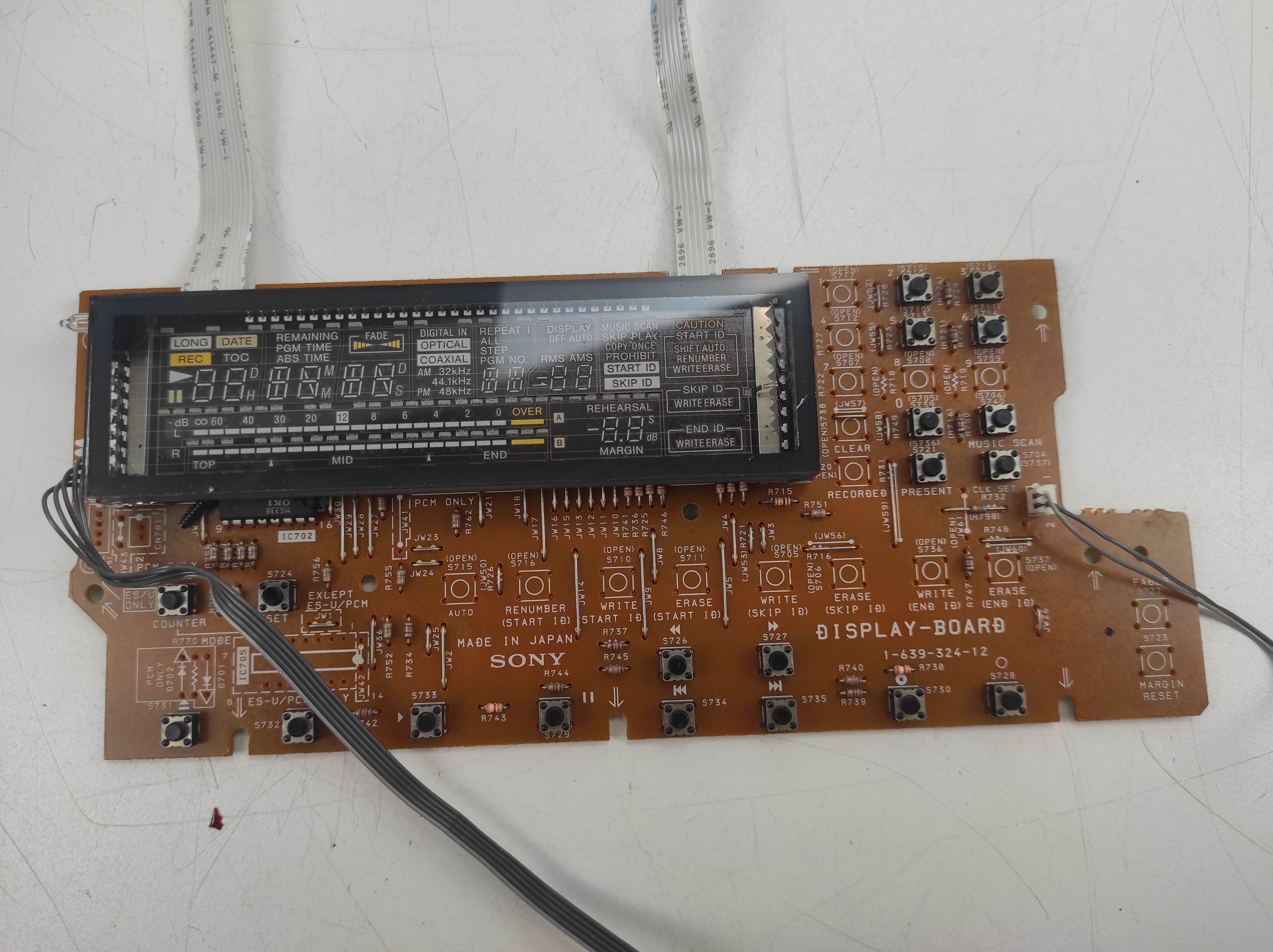 SONY DTC-670 DAT recorder Display PCB working