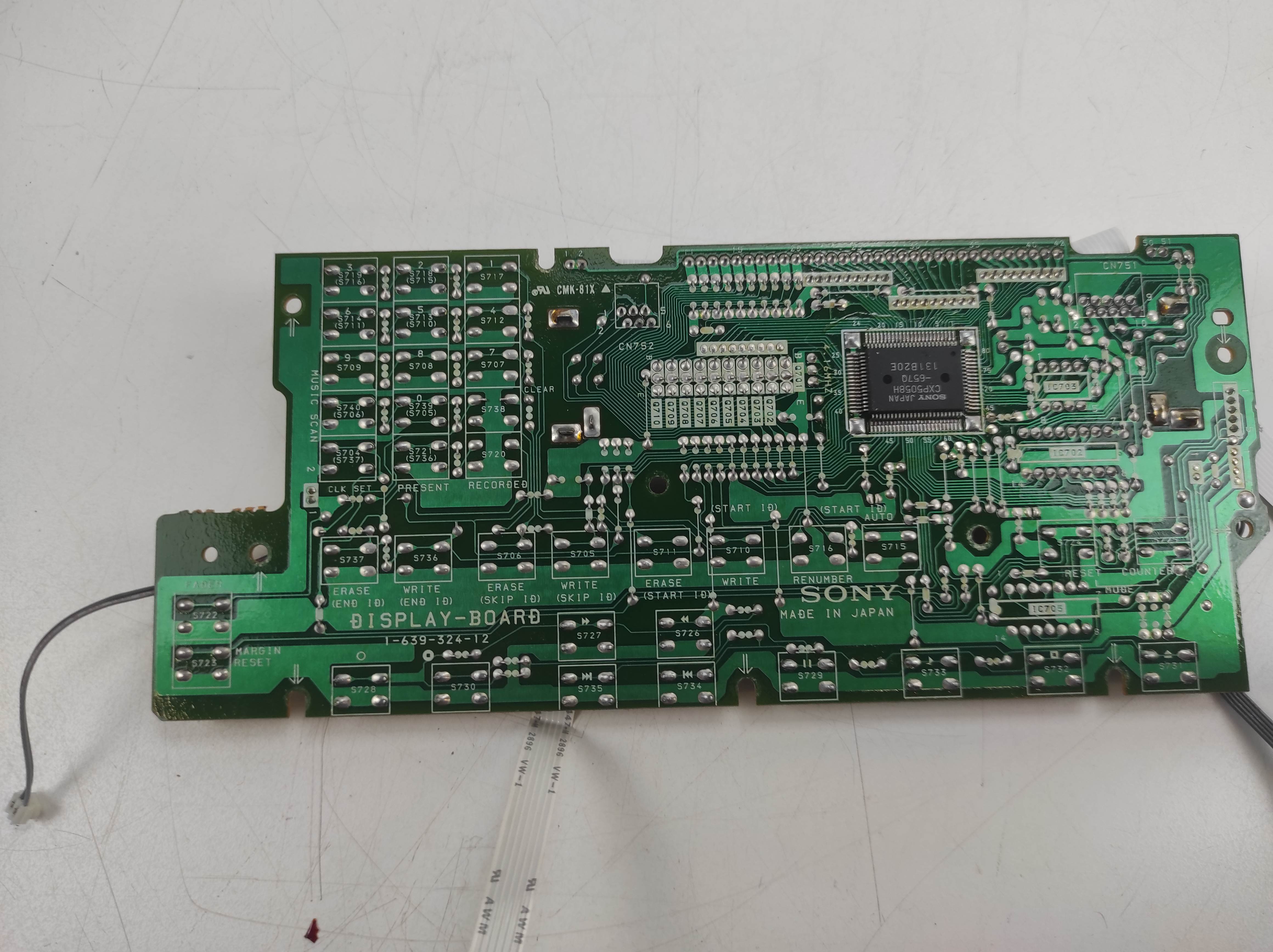 SONY DTC-670 DAT recorder Display PCB working