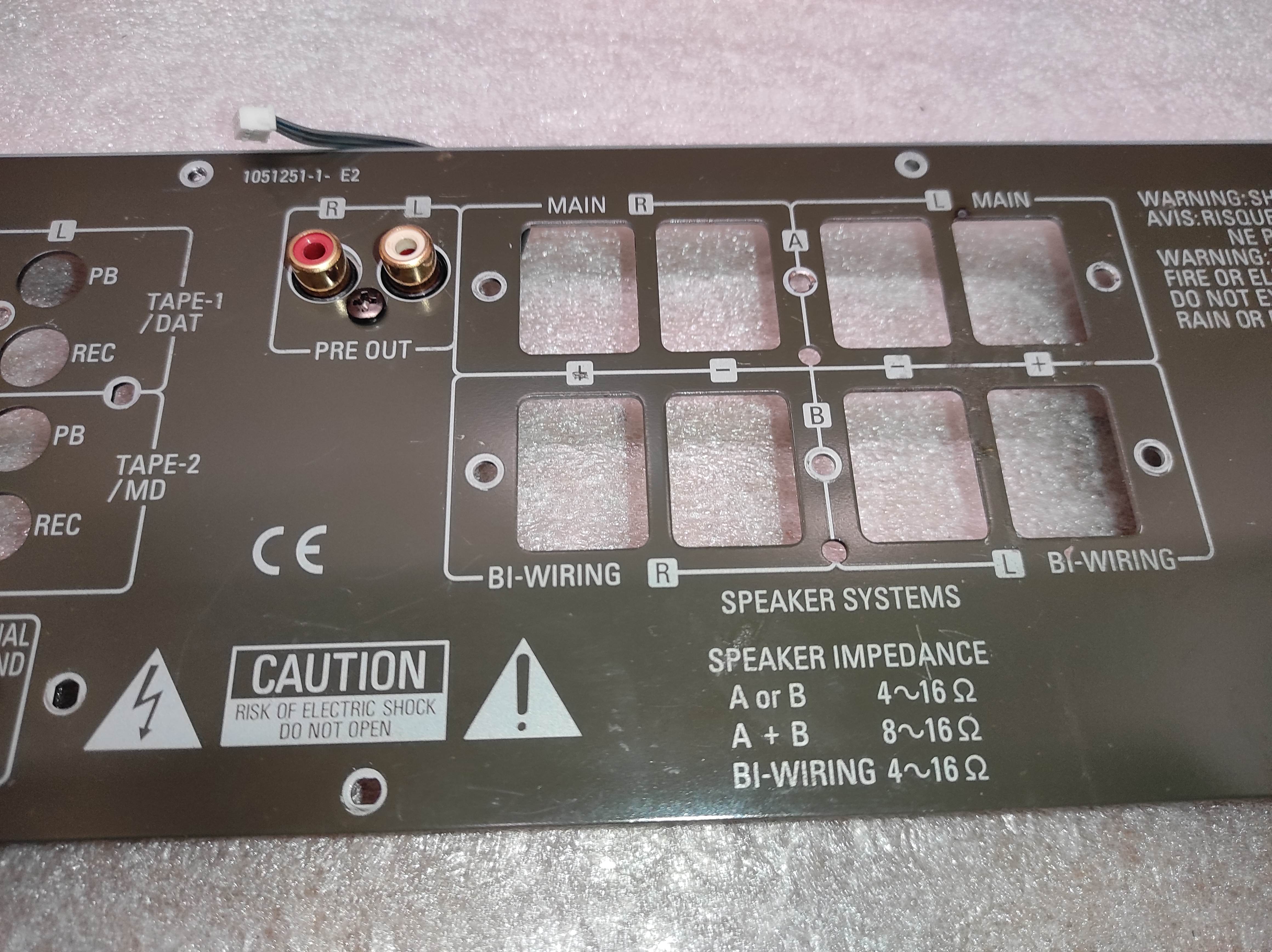 Denon - PMA-1500R - rear panel, used