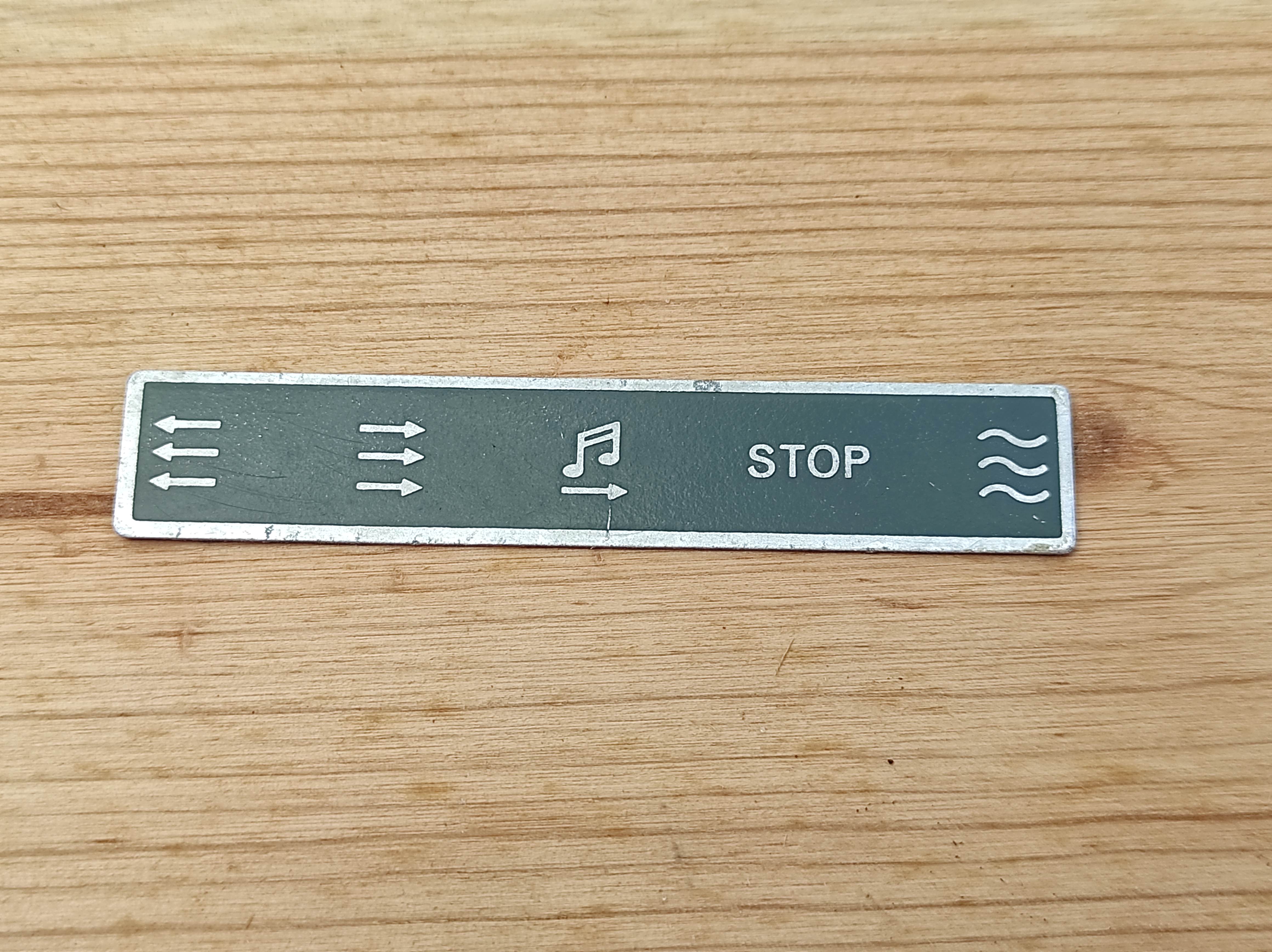 Revox G36 tape reel machine plate PLAY FFD RWD PAUSE