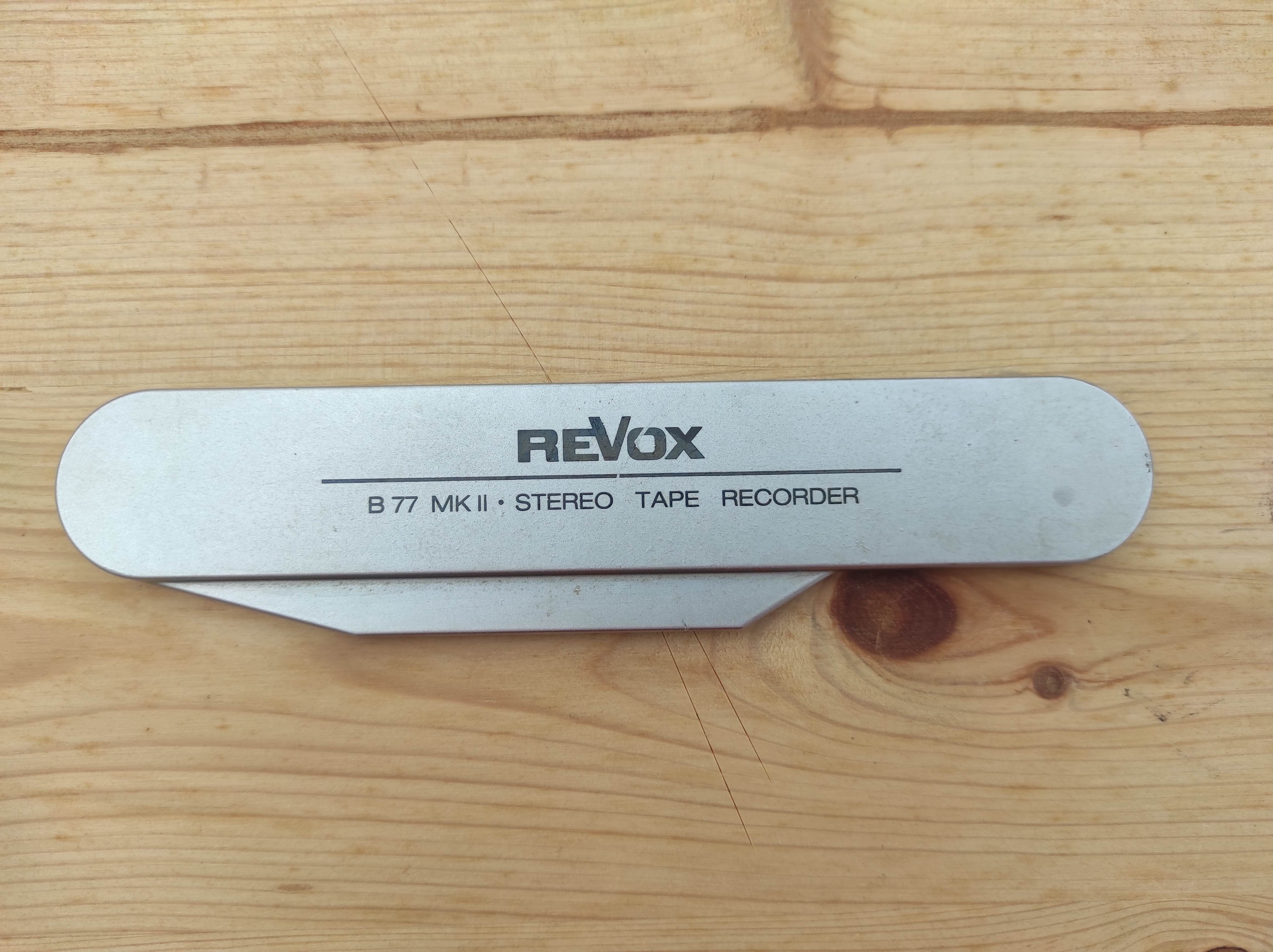 Revox B77 MK II tape reel machine headblock cover
