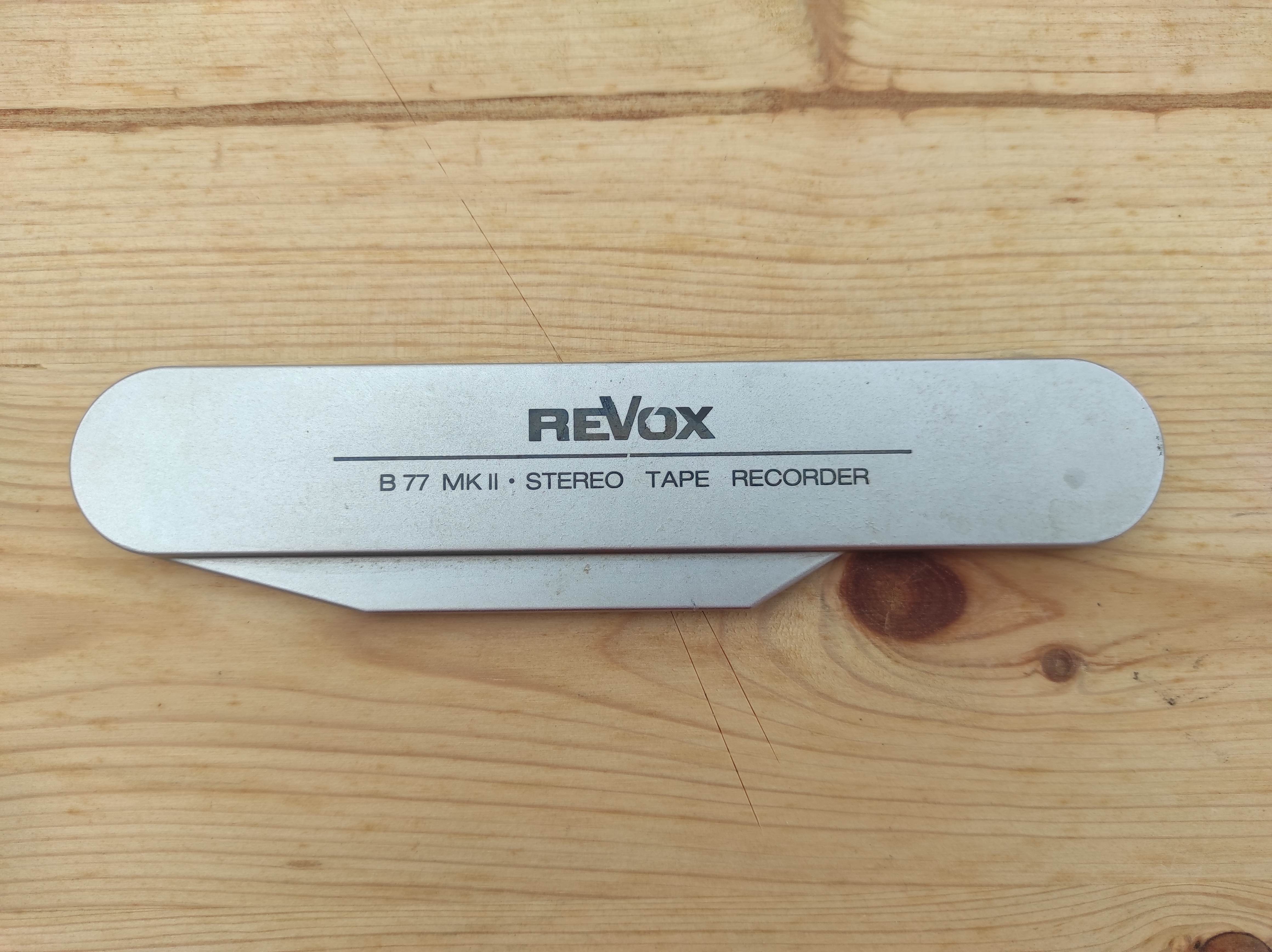 Revox B77 MK II tape reel machine headblock cover