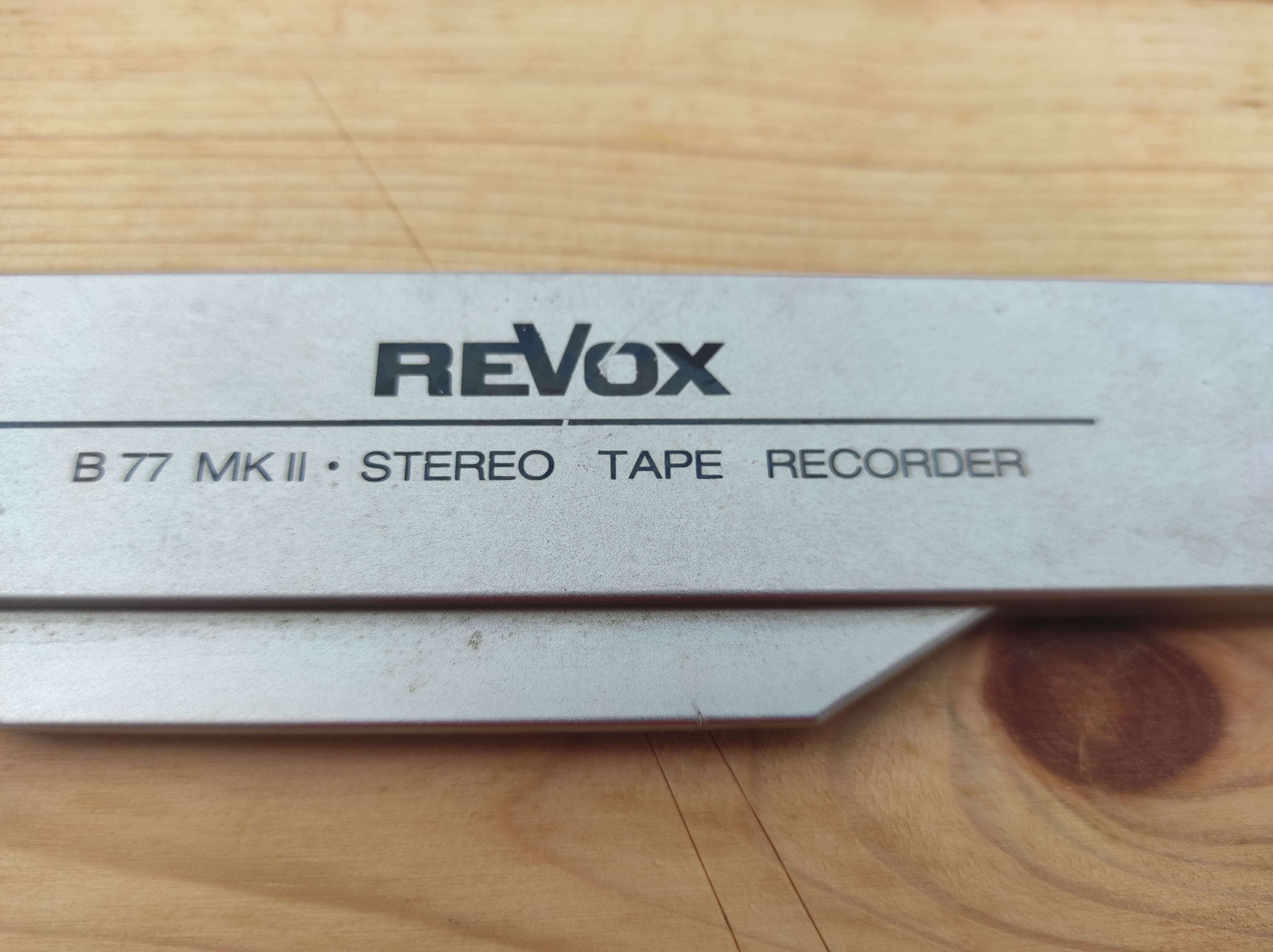 Revox B77 MK II tape reel machine headblock cover