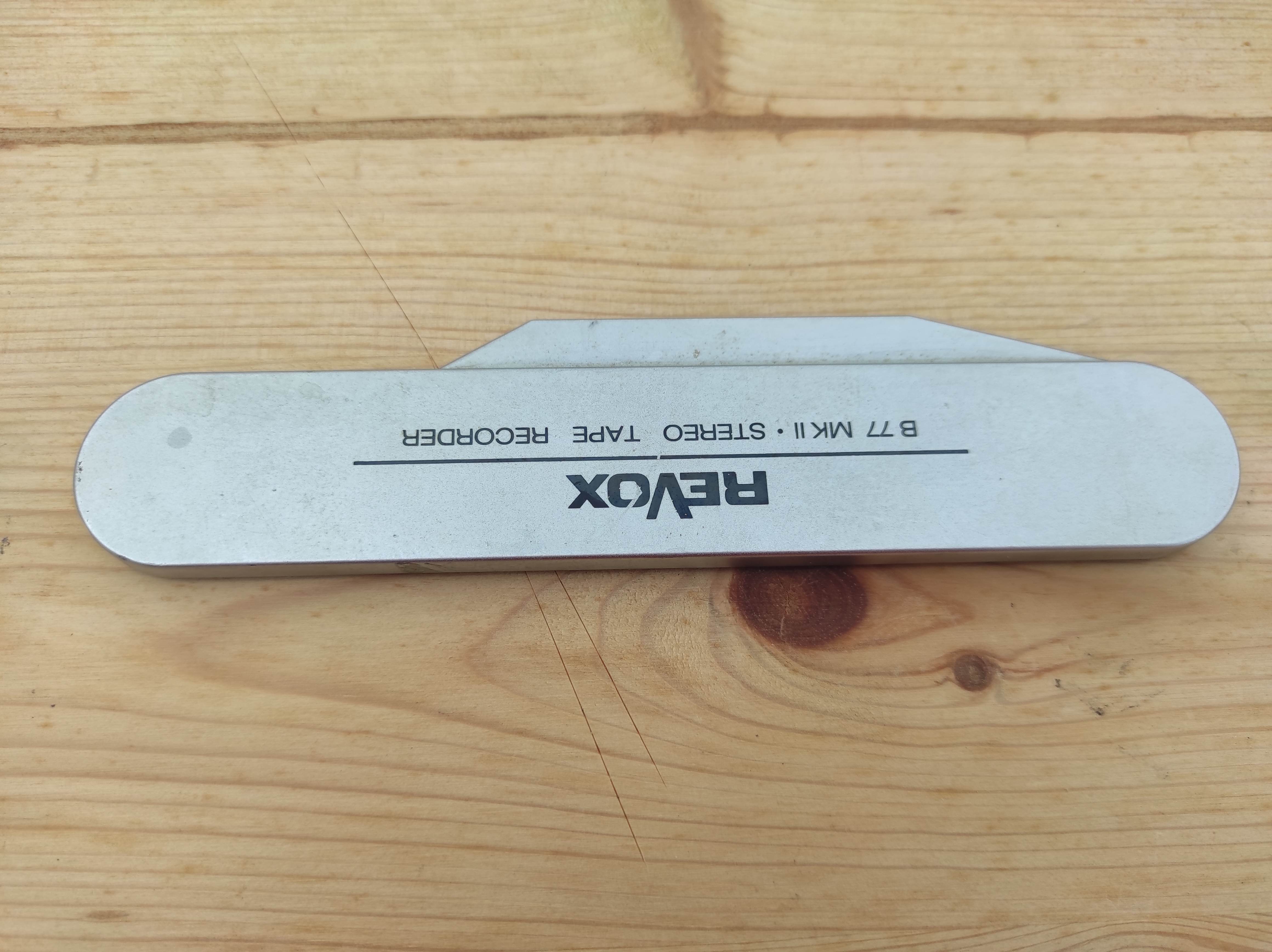 Revox B77 MK II tape reel machine headblock cover