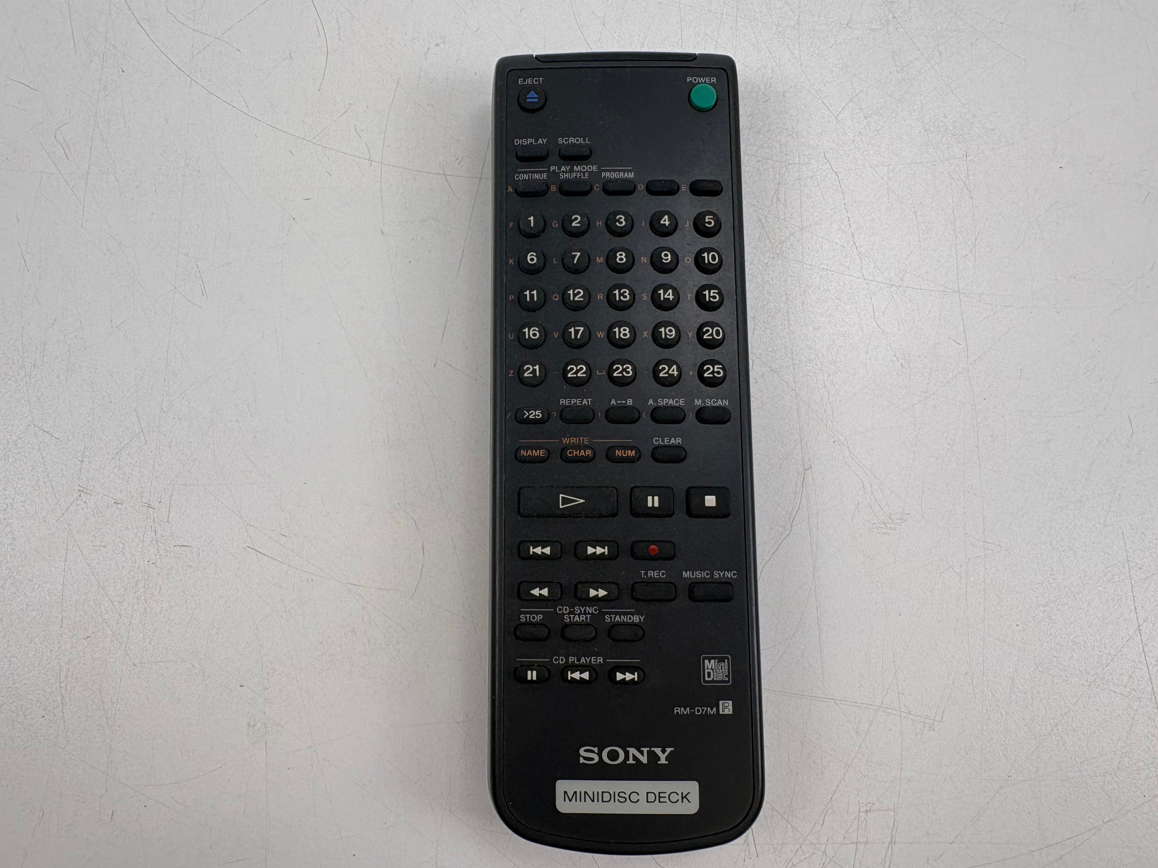 SONY - RM-D7M - MiniDisc Remote Control - (RM-D13M MDS-JA30ES / MDS-JE320) (dubbel)