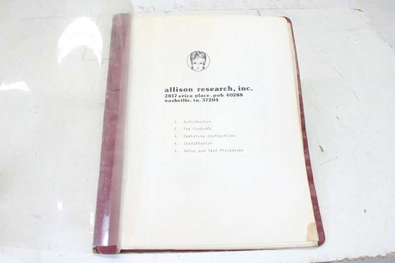 Allison Research Inc. Memories Little Helper Manual