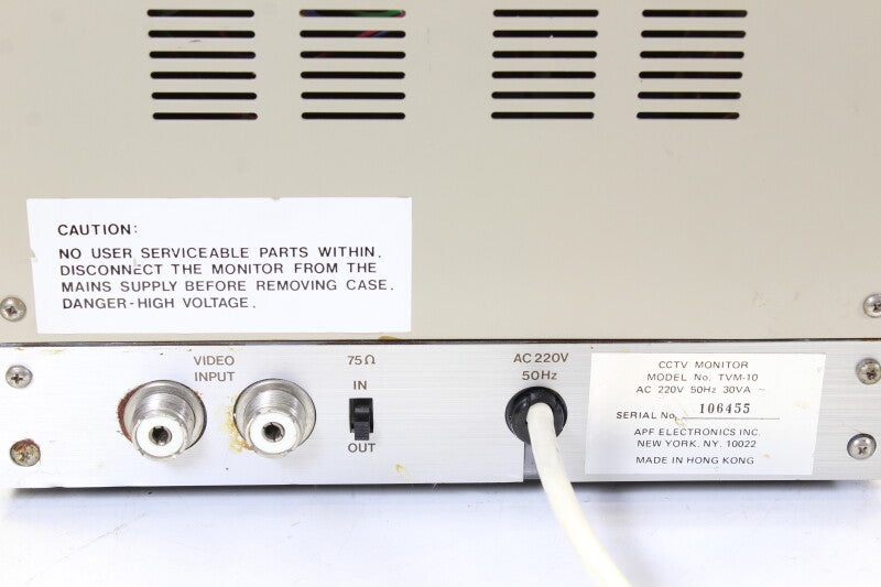 APF Electronics inc TVM-10 CCTV Monitor