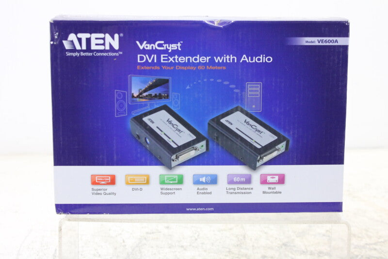 Aten VE600A DVI Extender with audio NEW