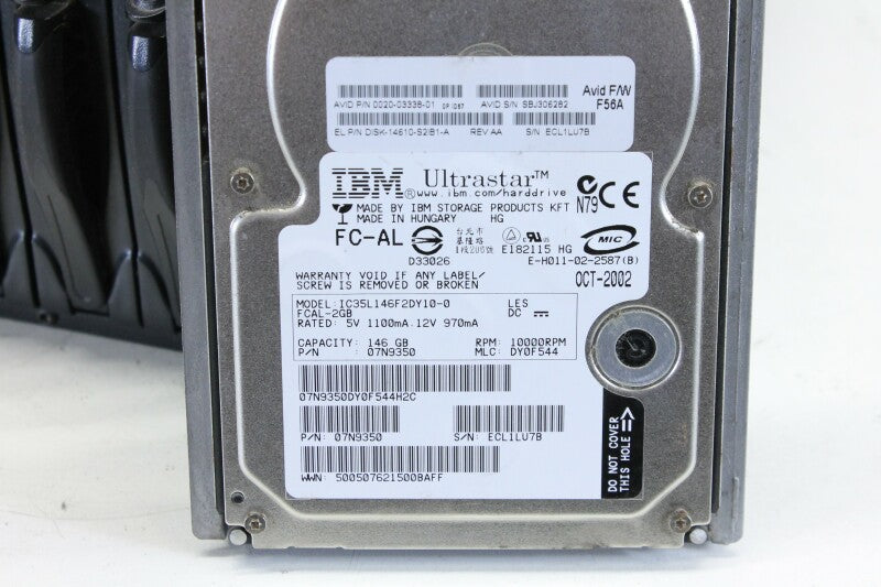 Avid Media Ray II With Some 146GB Hard Drive's