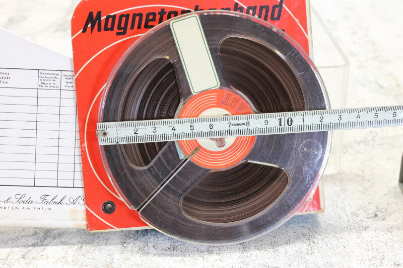 BASF Magnetophonband 1/4" reel tape 5" in box LGS 26 USED