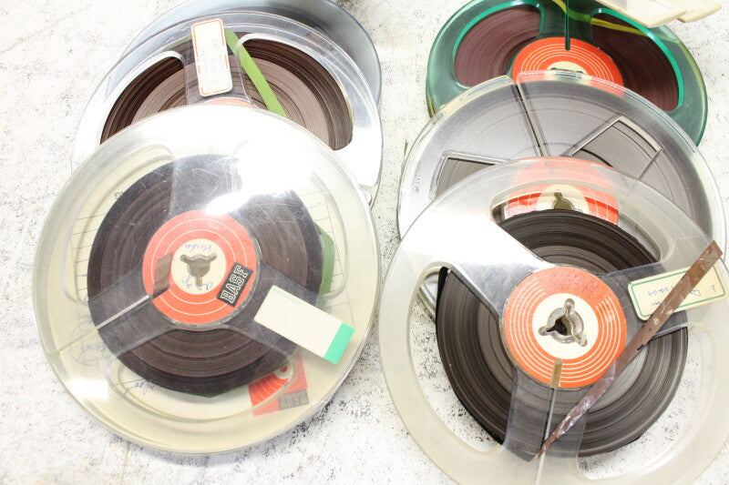 BASF Magnetophonband 1/4" reel tape 5¾" in plastic 3box USED (6 reels)