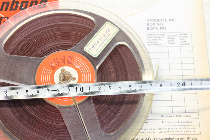 BASF Magnetophonband 1/4" reel tape 7" in box LGS 26 USED