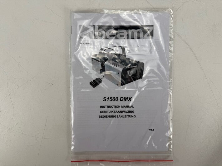 Beamz S1500 DMX Smoke Machine - Brand New