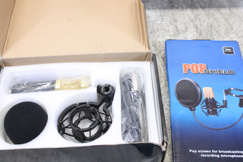 BM 800 Studio Condenser Microphone With shockmount and popfilter