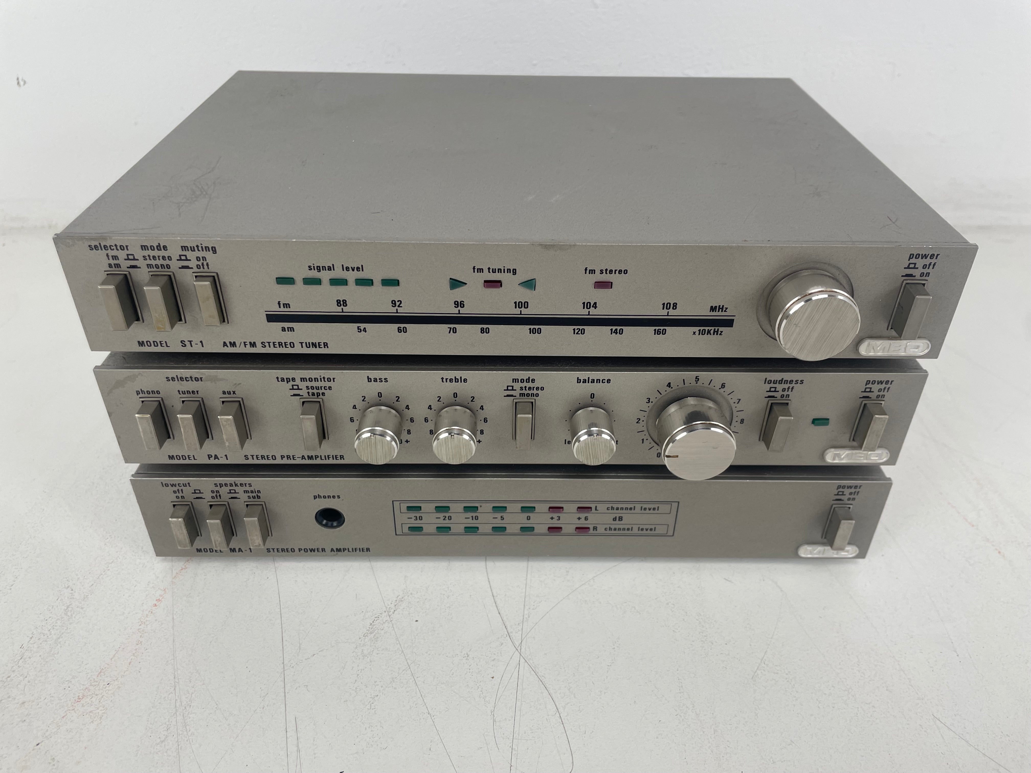 MBO - ST-1/PA-1/MA-1 - Pre/Power-Amplifier/Tuner - Set - Serviced (Repaired)