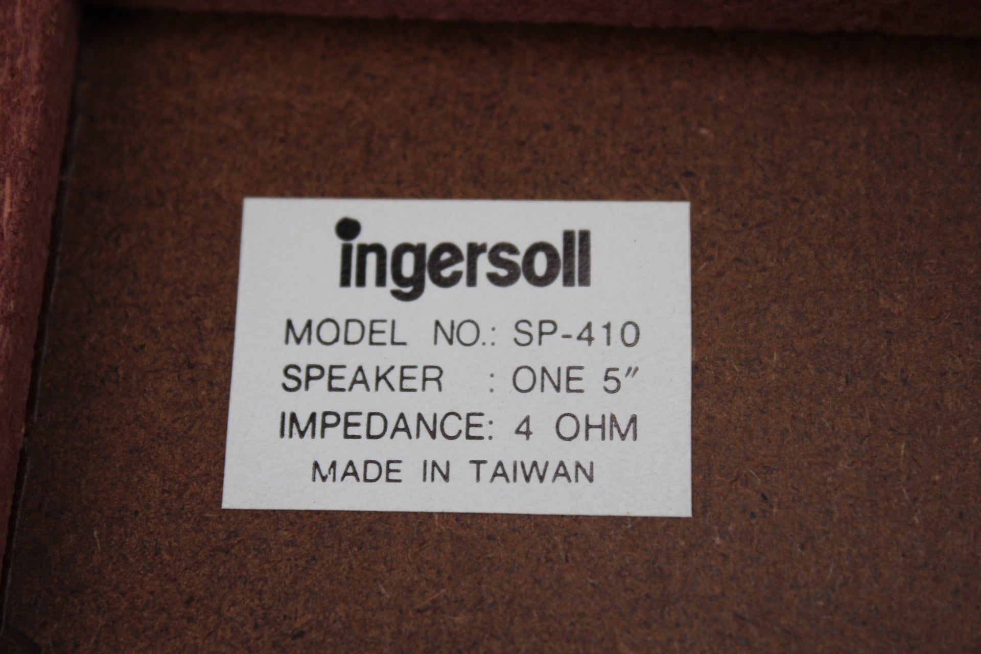 Ingersol SP 410 small bookshelf passive speakers- NEW