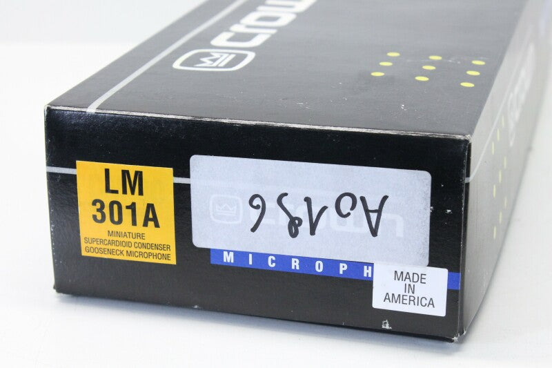Crown LM 301A - Supercardioid Condenser Gooseneck Microphone NOS (No.1)