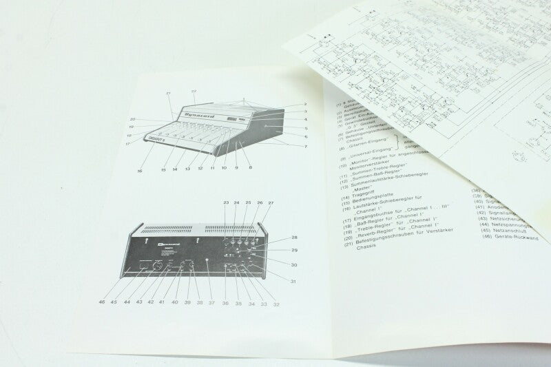 Dynacord Gigant II, Operating Manual w. Schematics (No.1)