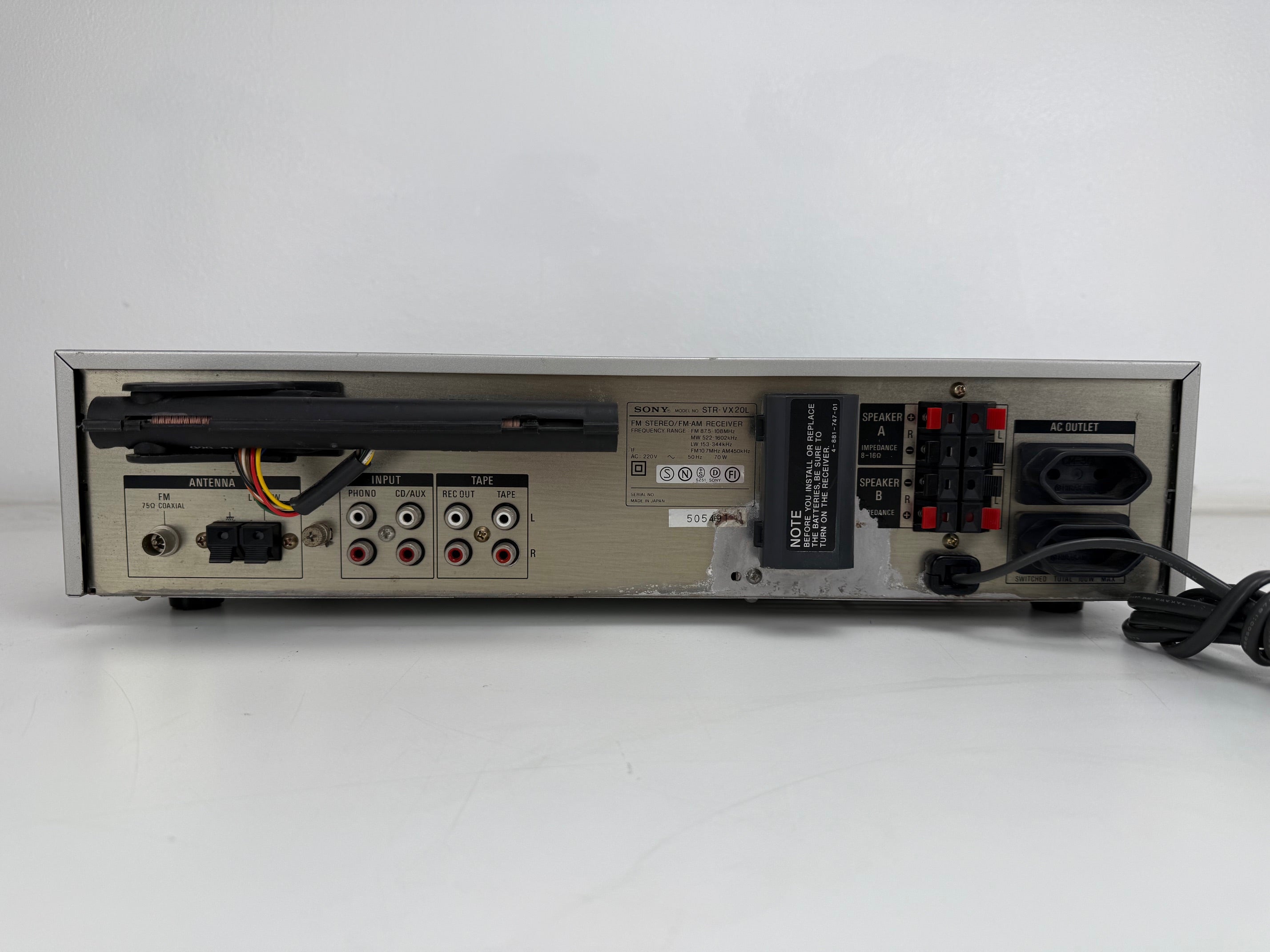 Sony STR - VX20L FM Stereo / FM - AM Receiver - Light serviced