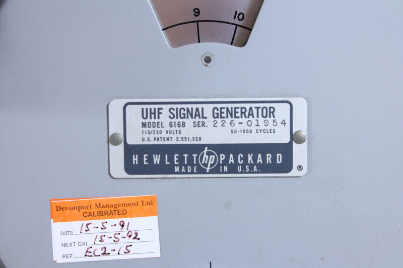 Hewlett Packard UHF Signal Generator Model 616B