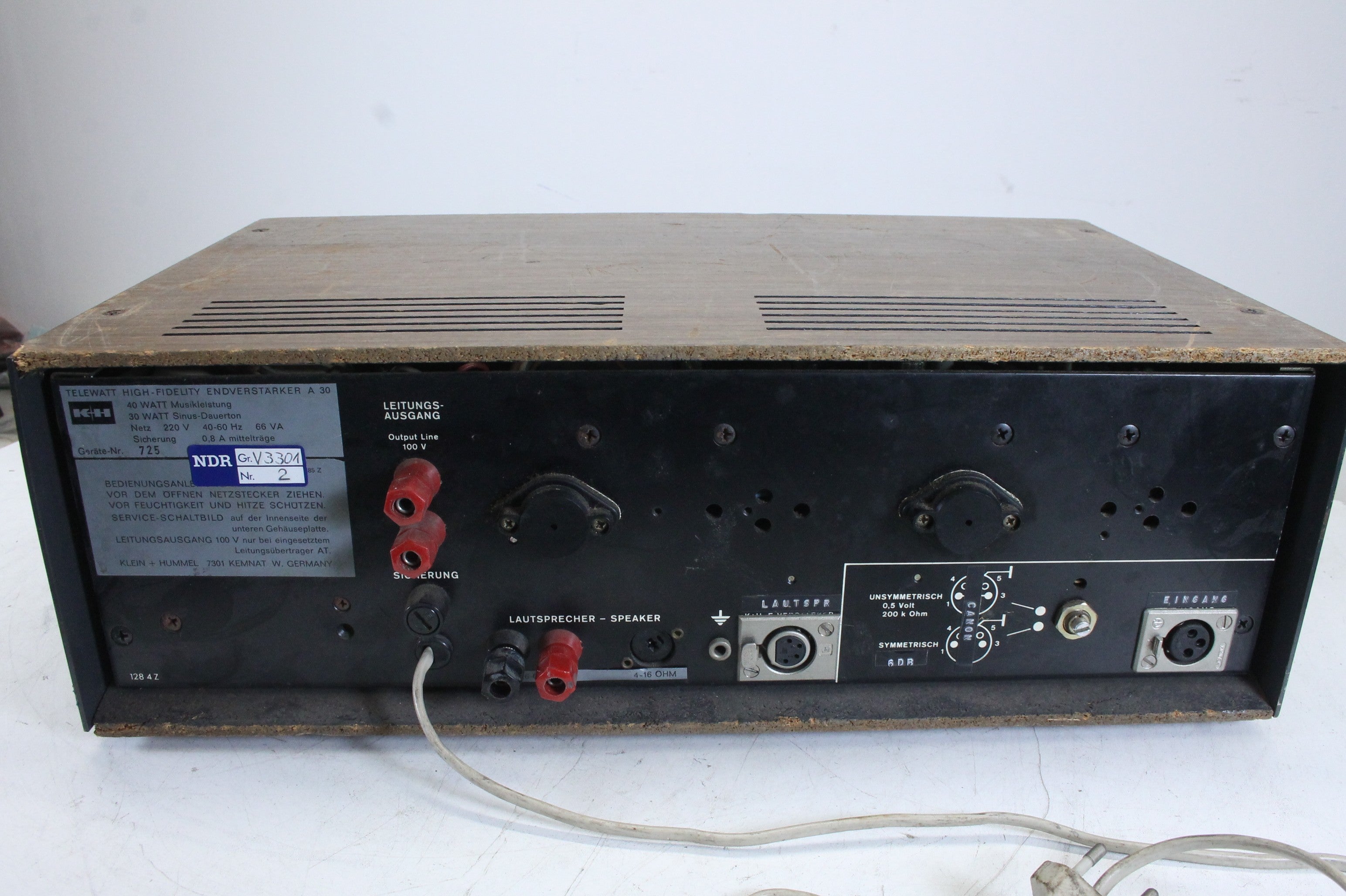 Klein & Hummel Telewatt A30 High Fidelity Mono Amplifier (No.2)