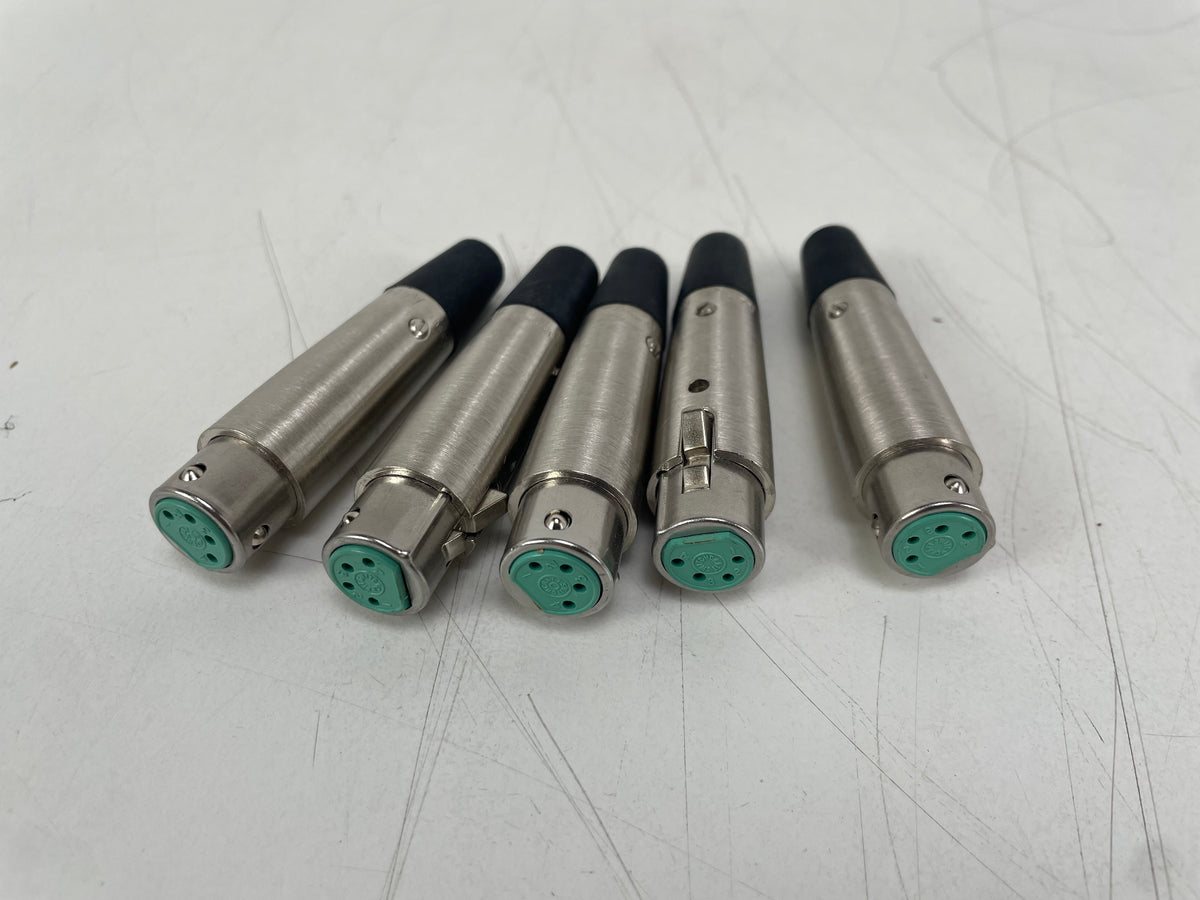 Switchcraft A4FL – 4-Pin Female XLR Connectors – NOS – Lot of 5