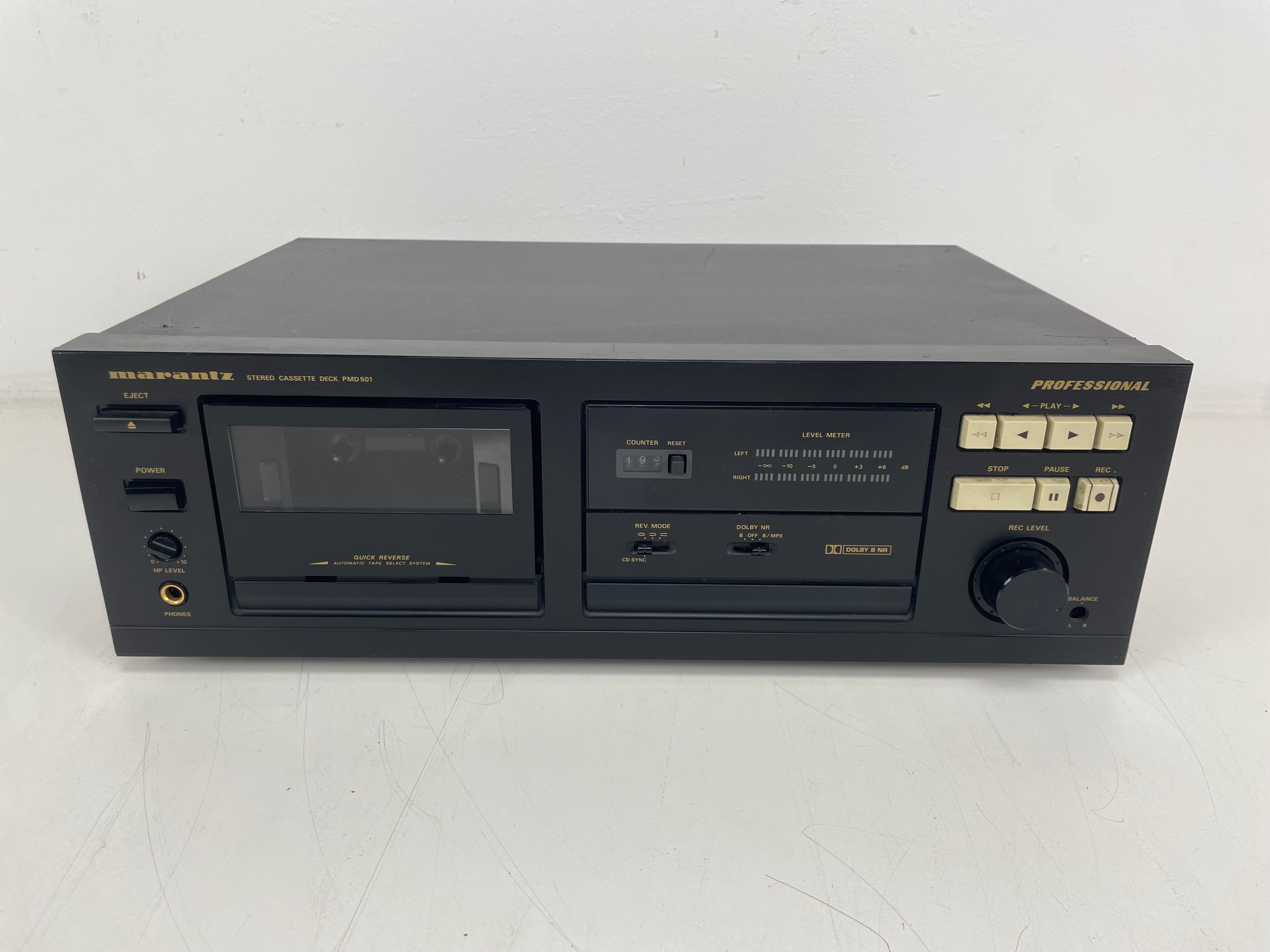 Marantz - PMD501 - Professional Stereo Cassette Deck - 2-Head - Serviced (New Feet)