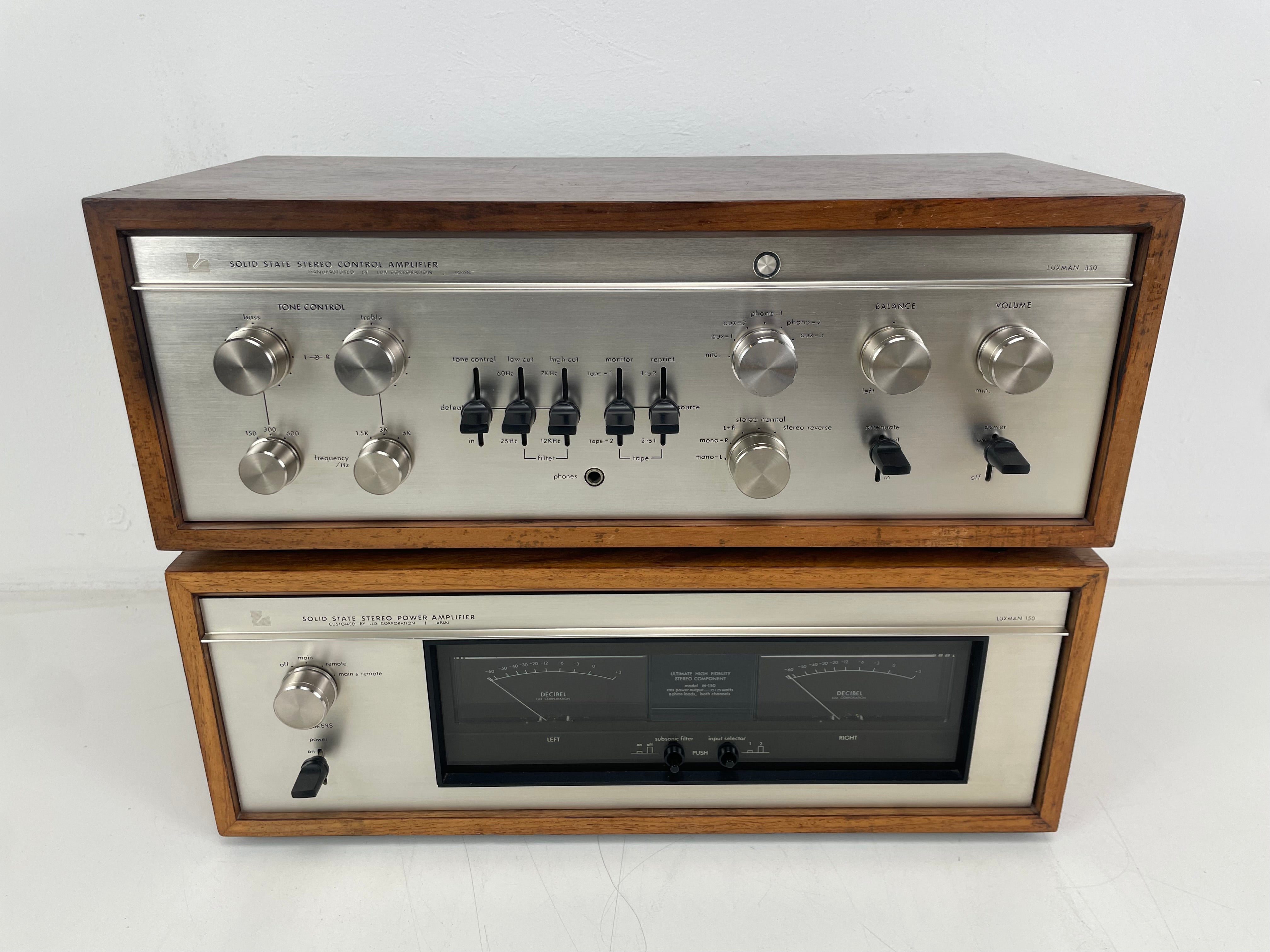 Luxman CL-350 & M-150 – Stereo Pre-Amplifier / Power Amplifier Set – Fully Recapped