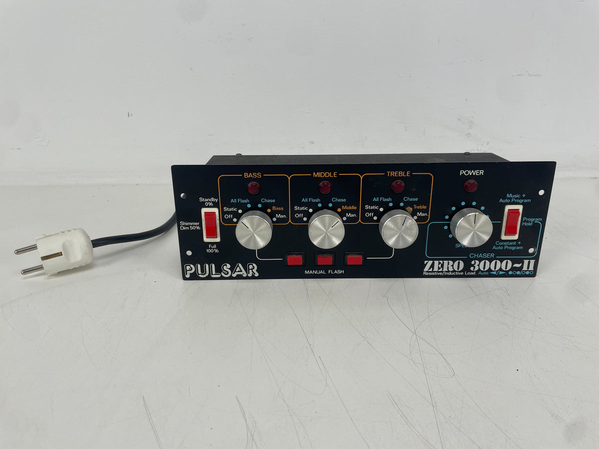 Pulsar – Zero 3000-II – 3-Channel Sound-to-Light Controller / Chaser – Power Tested Only – As Is