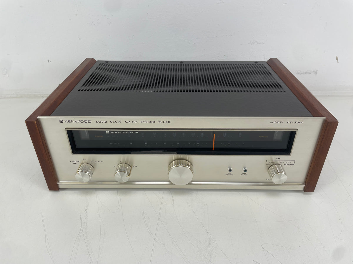 Kenwood – KT-7000 – Solid State AM/FM Stereo Tuner – Serviced (Wood Restained)