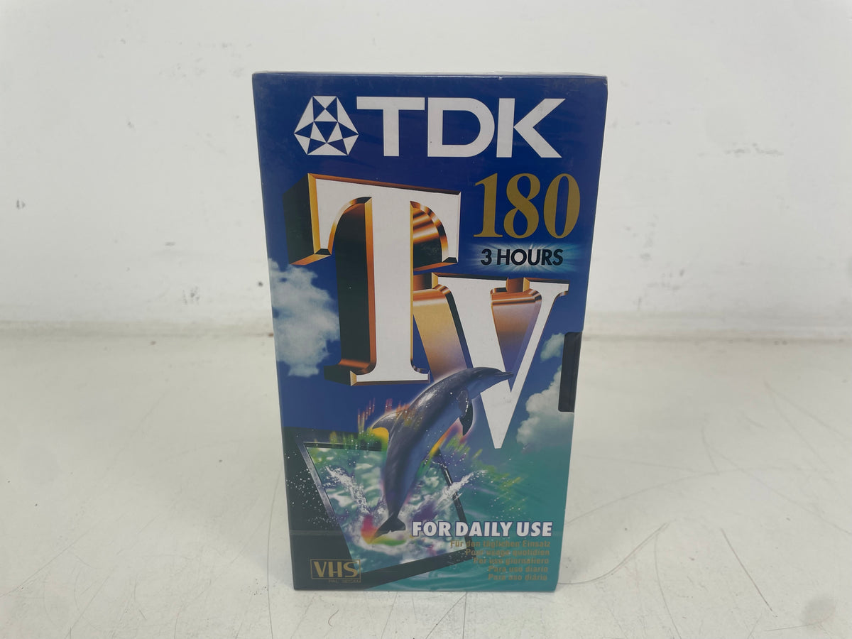 TDK TV180 VHS Video Cassette – 180 Minutes / 3 Hours – Factory Sealed NOS