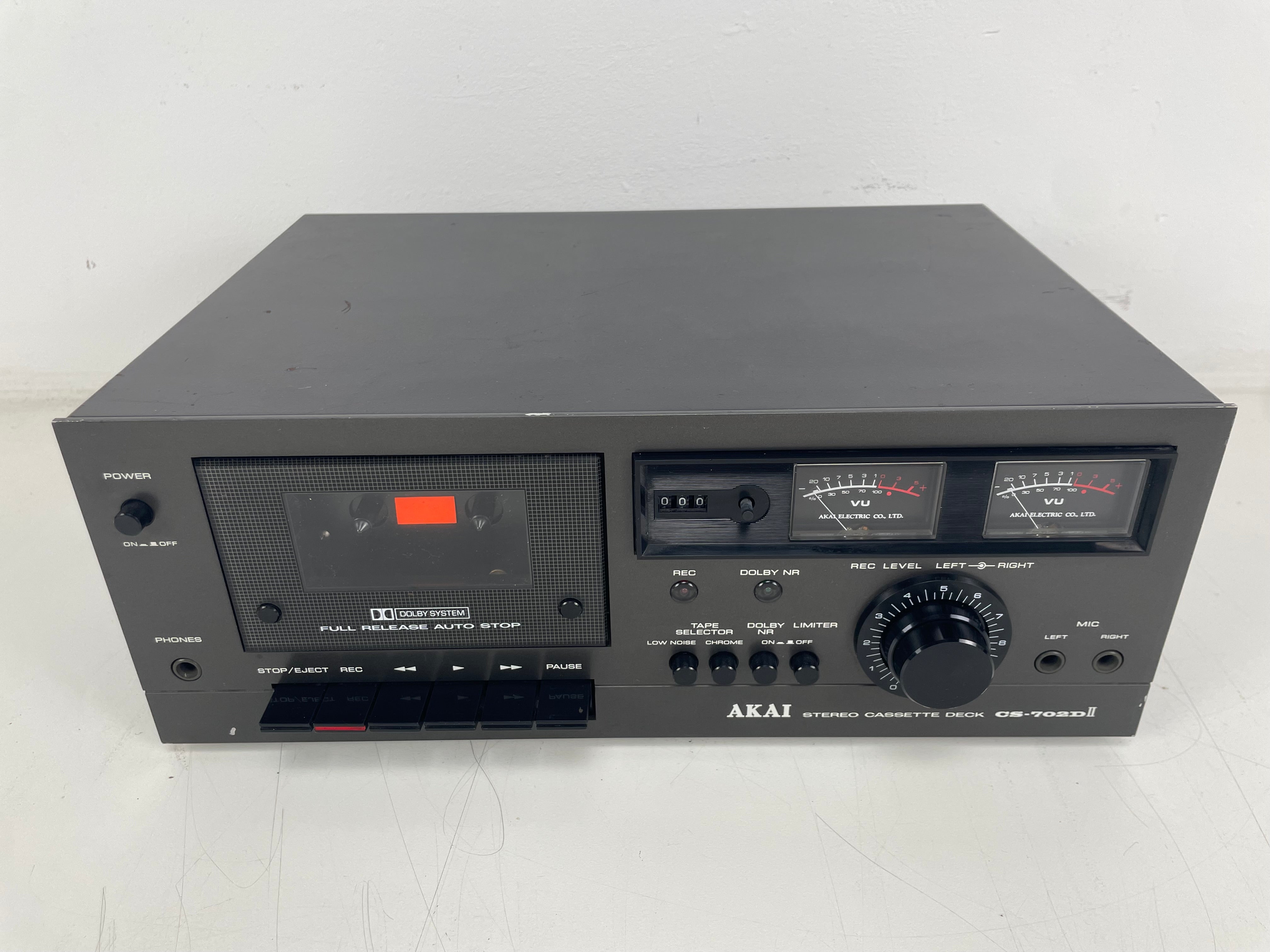 Akai - CD-702D II - Stereo Cassette Deck - 2-Head - Serviced (Cleaned)