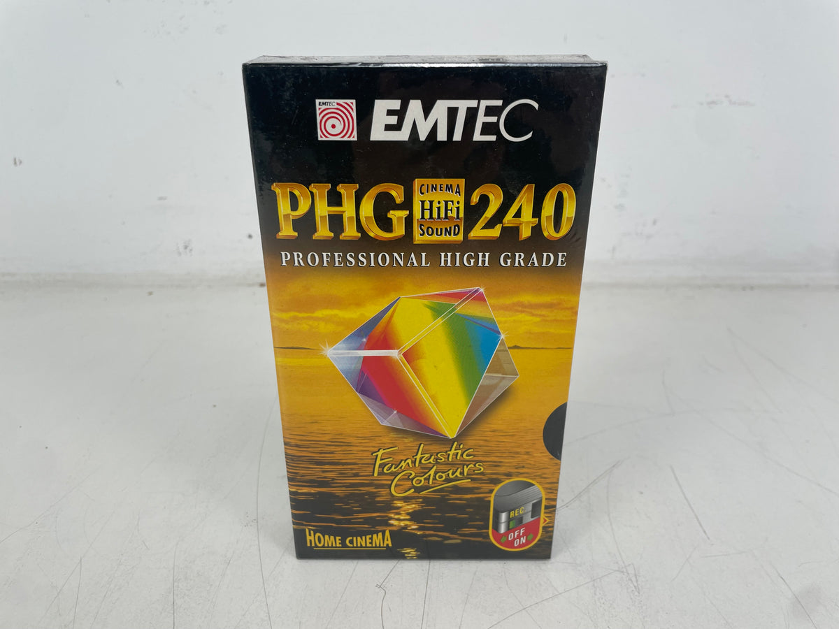 EMTEC PHG 240 Professional High Grade VHS – E-240 / 4 Hours – Sealed NOS