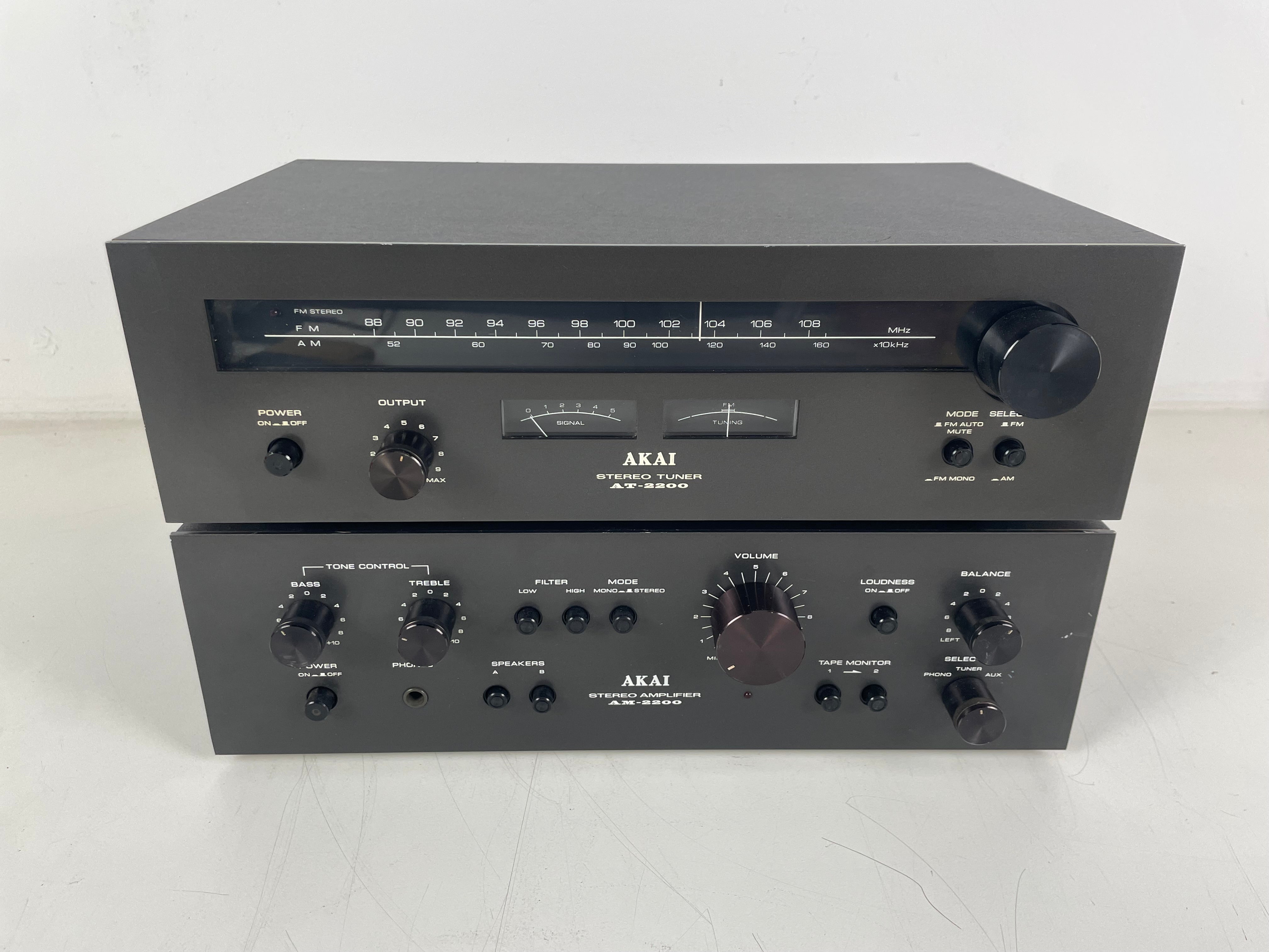 Akai - AT-2200/AM-2200 - Amplifier/Tuner Set - Serviced (Repaired/Cleaned)