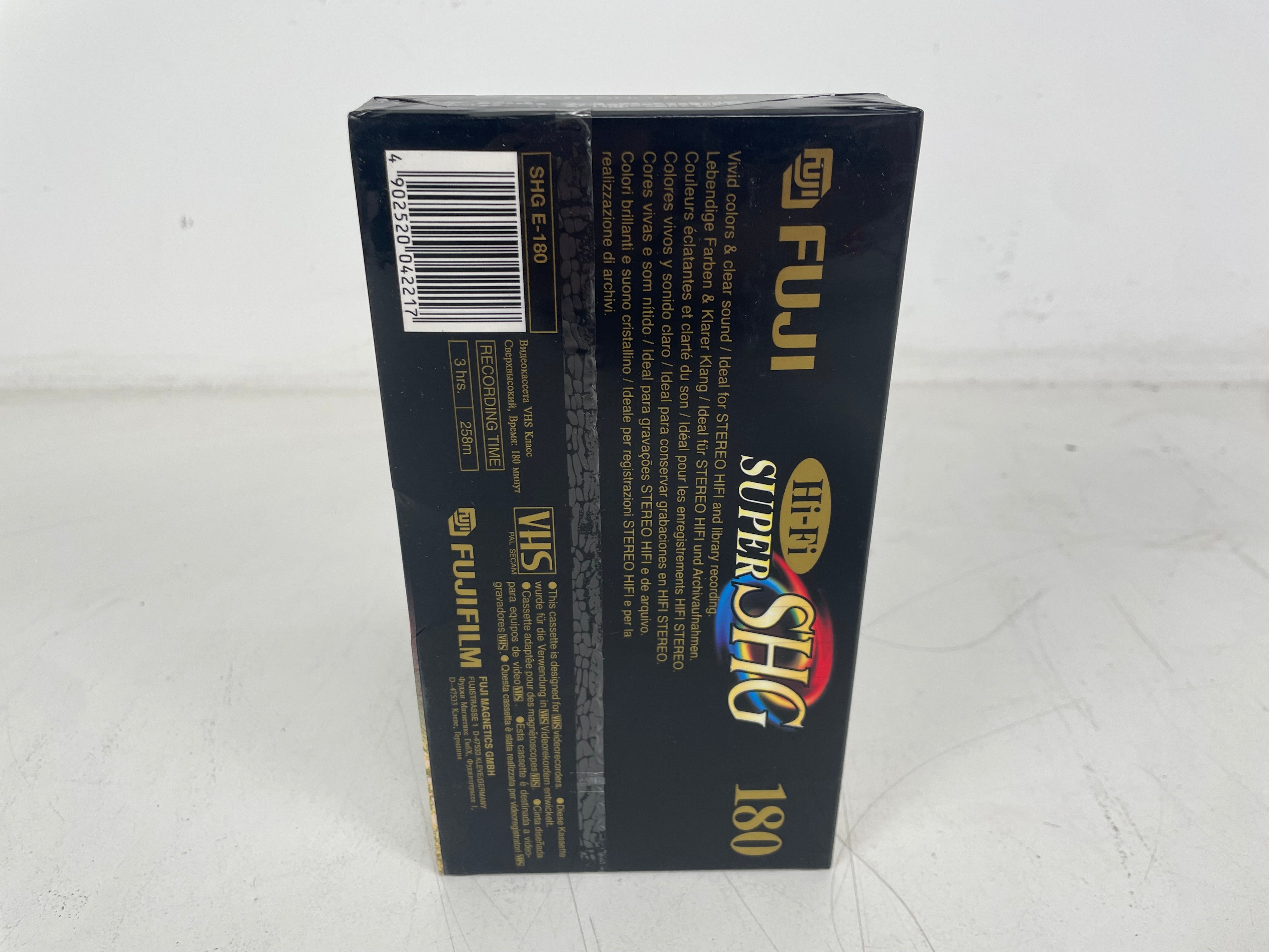 Fuji - SHG E-180 - Hi-Fi Super SHG - VHS Tape - PAL/SECAM - 180 - 3 Hrs - Sealed - NOS