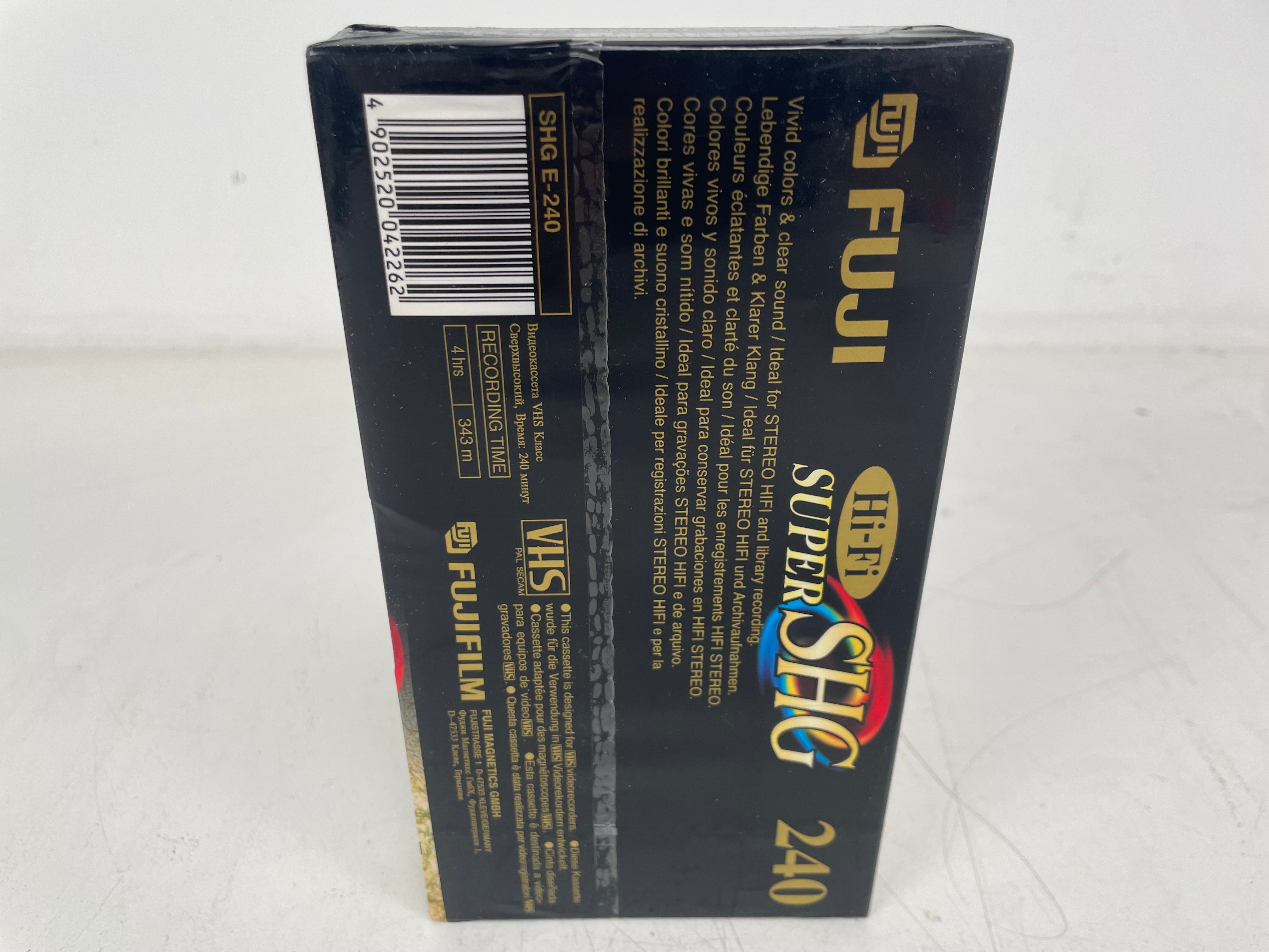 Fuji - SHG E-240 - Hi-Fi Super SHG - VHS Tape - PAL/SECAM - 240 - 4 Hrs - Sealed - NOS