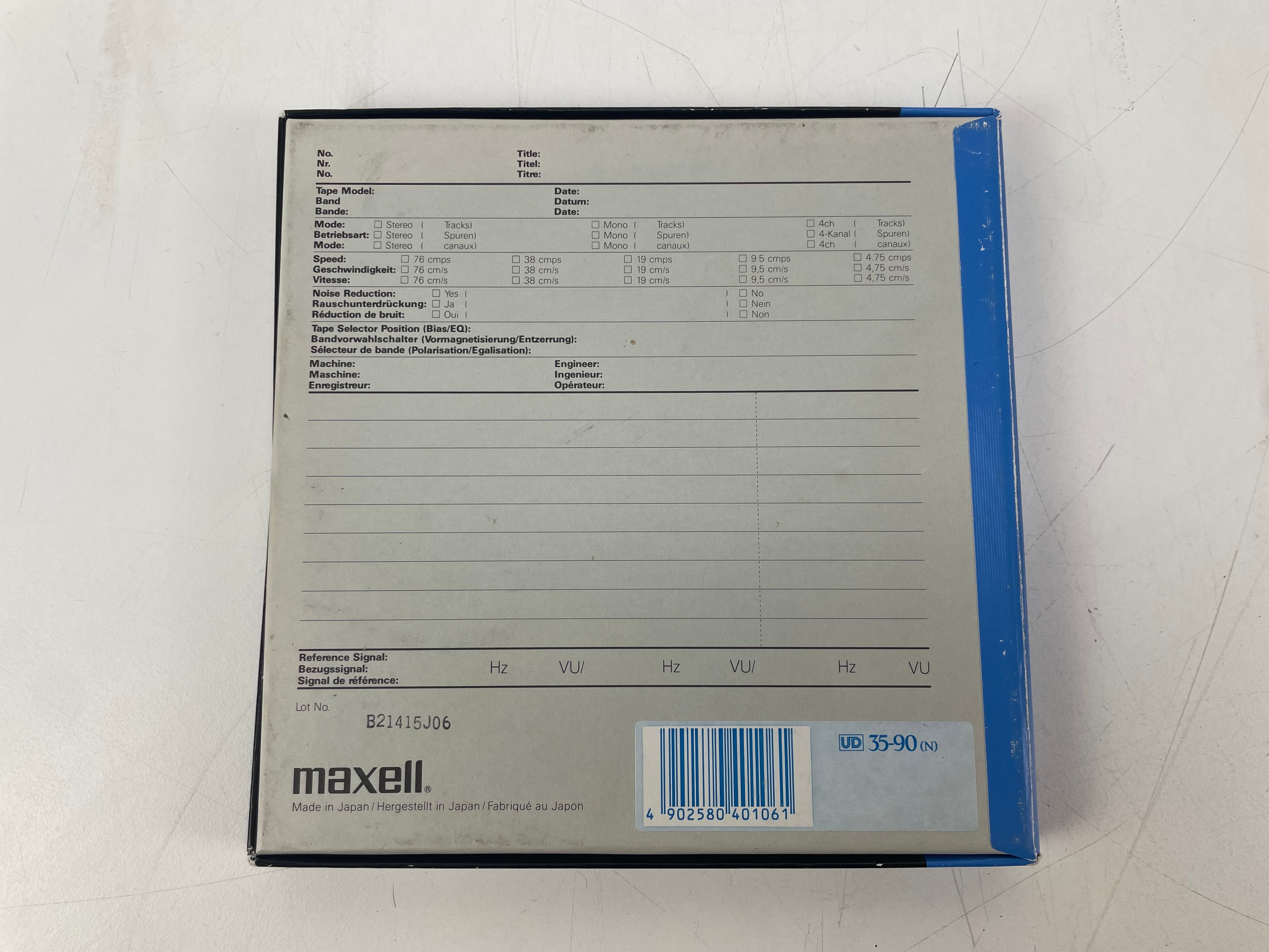 Maxell 35-90 (N) – 18 cm Tape Reel – Erased – Used