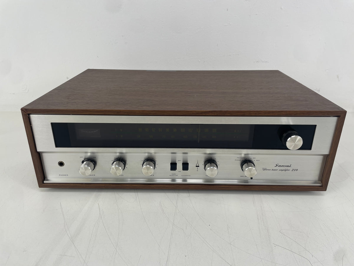 Sansui – 210 – Vintage Stereo Tuner Amplifier – Serviced (New Lamps/Cleaned)