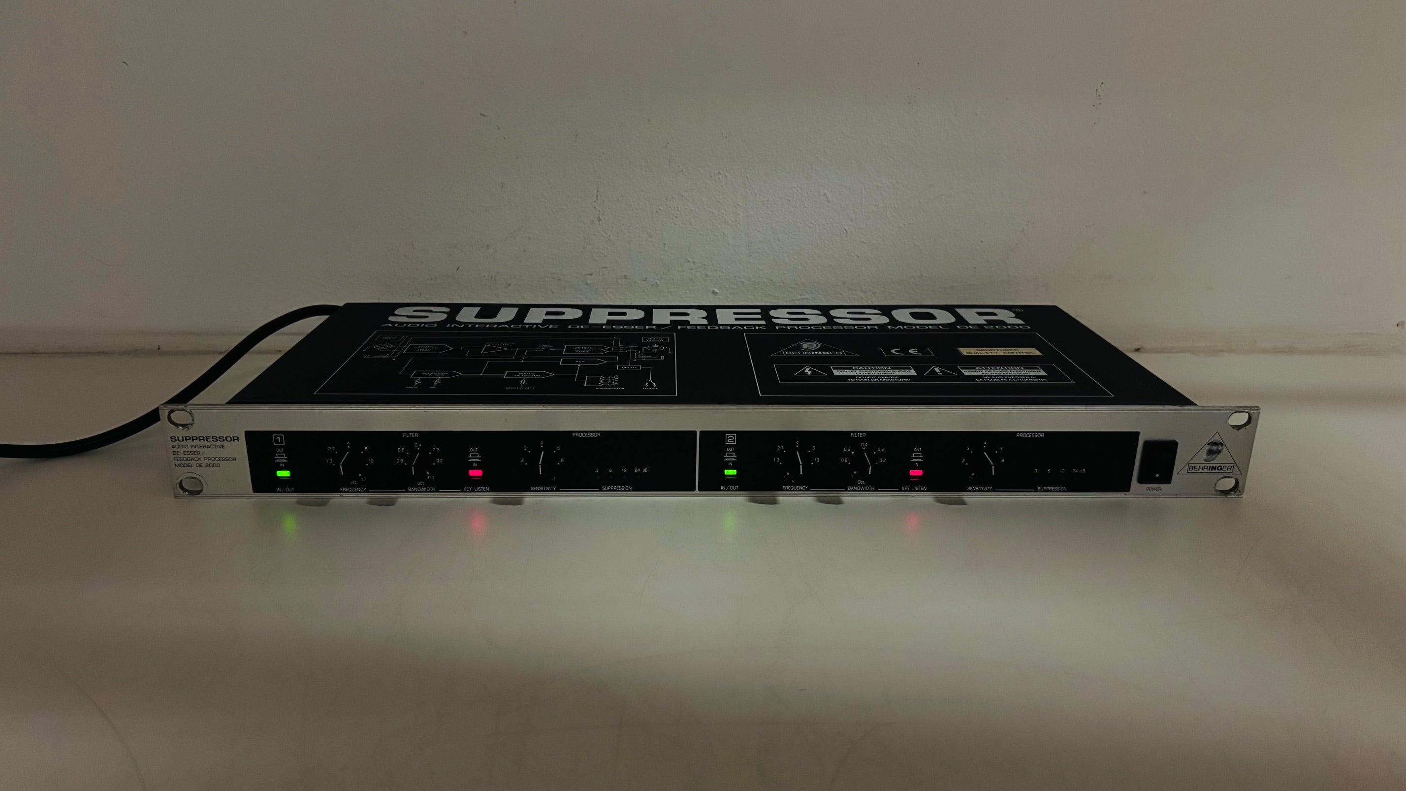 Behringer DE2000 - 2-Channel De-Esser / Feedback Suppressor - Rackmount - No PSU